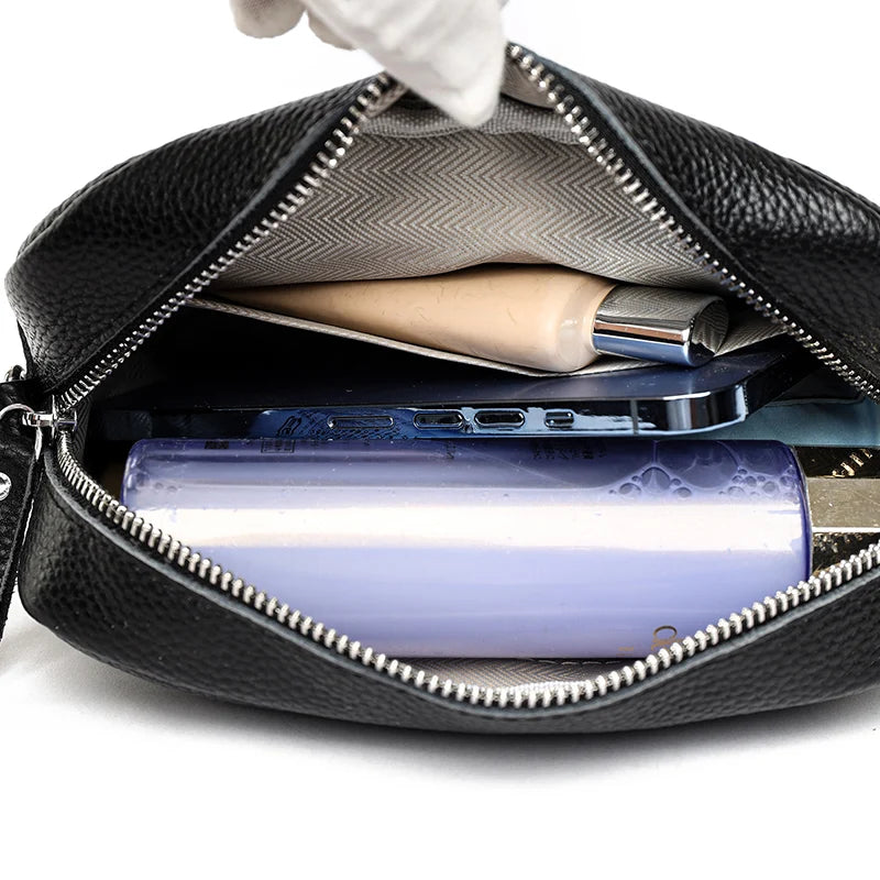 Quality Solid Tassel Genuine Leather Luxury Solid Cowhide Bag