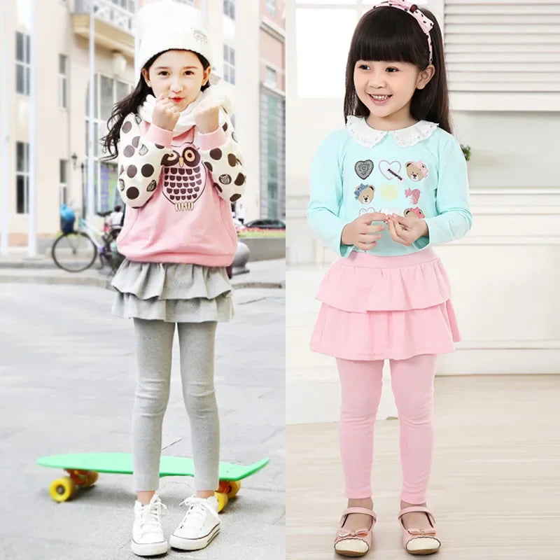 All Season Girl Leggings Skirt-pants Cake Skirt Kids leggings Pants 3-11 Years