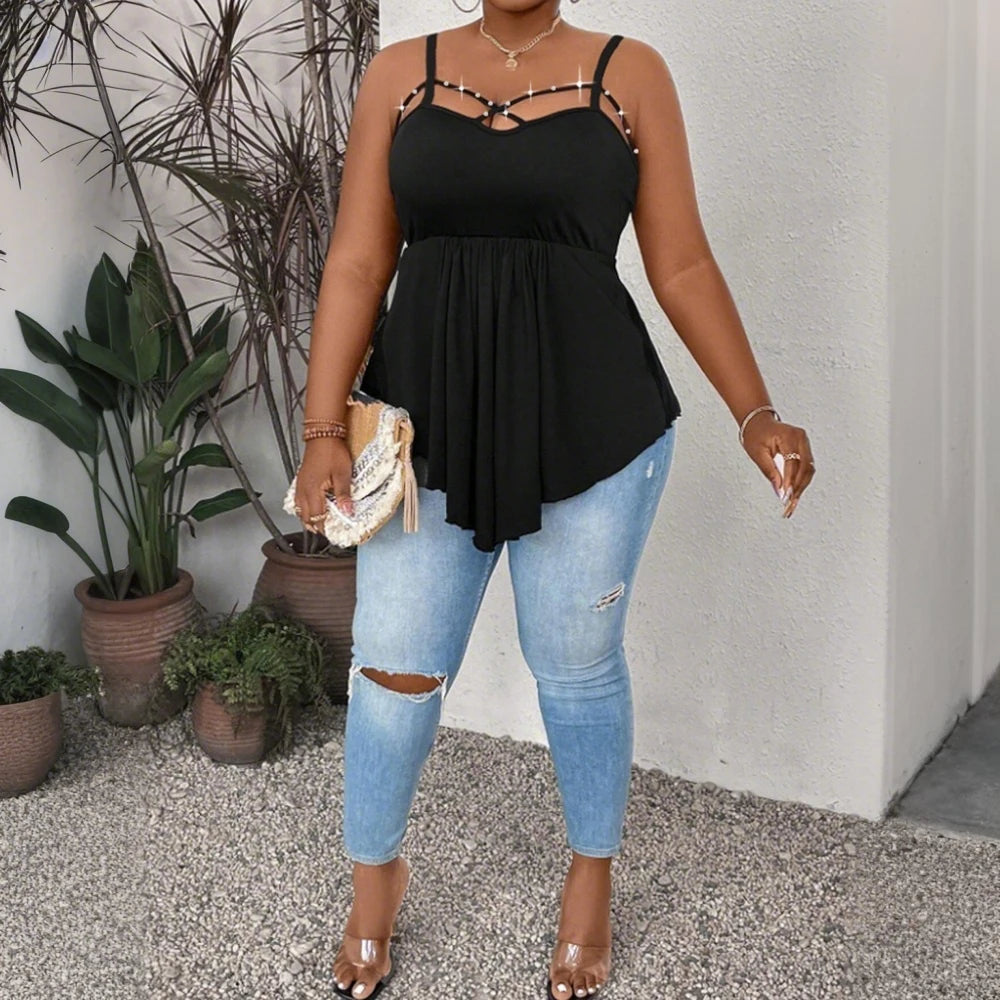 Plus Size Summer Sexy Tank Style Top