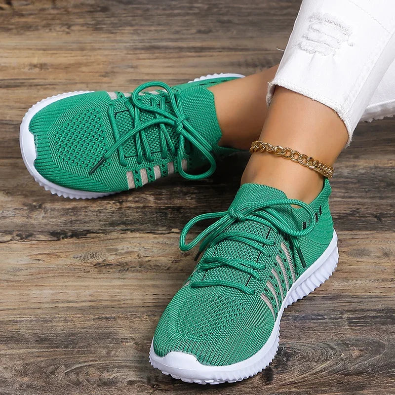 Lightweight Breathable Comfortable Running Shoes for Women Non Slip Soft Sole Slip on Casual Sneaker
