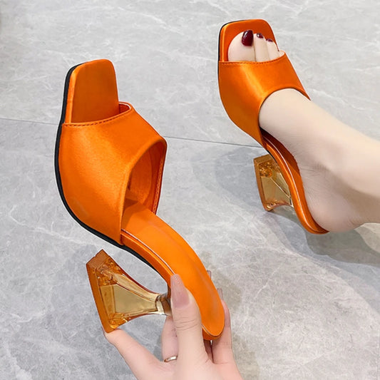Women's Summer New Square Head Open Toe Simple Sandals Casual Fashion Sandal