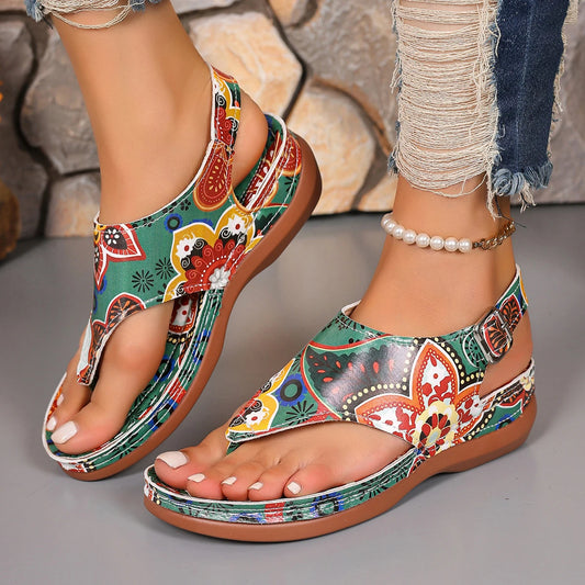 Hot Women Sandals Mixed Colours Outdoor Shoe for Casual Wear, Wedge Sandals