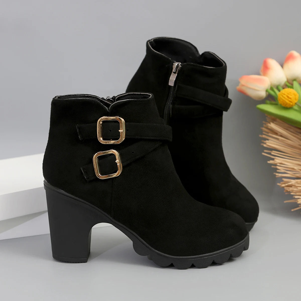 Women High Heels Boots 2024 Winter New Sexy Fashion Platform Boots Outdoor Comfortable Shoes for Women Ankle Boots for Women