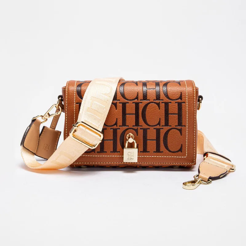 CH Luxury Fashion Design New Solid Colour Printed Bag Metal Accessories Buckle.
