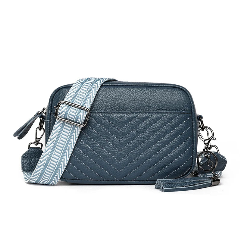 Quality Solid Tassel Genuine Leather Luxury Solid Cowhide Bag