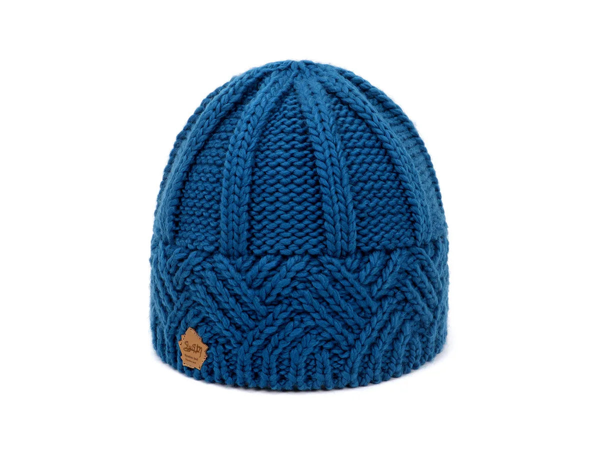 Autumn and Winter Knitted Hat with Retro Style Diamond Grid Knitted Yarn, Men's and Women's Fashion Hats