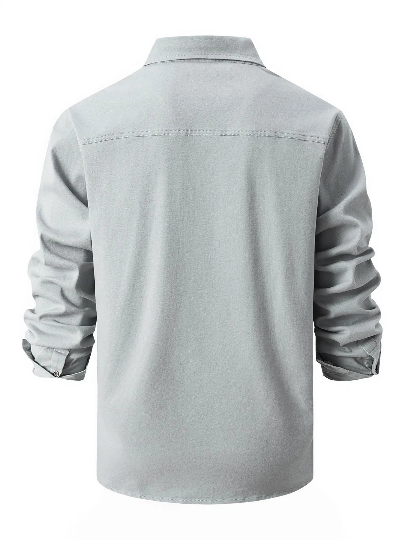 European men wash stretch cotton linen casual fashion business long sleeve Shirt.  Sz: S-3X