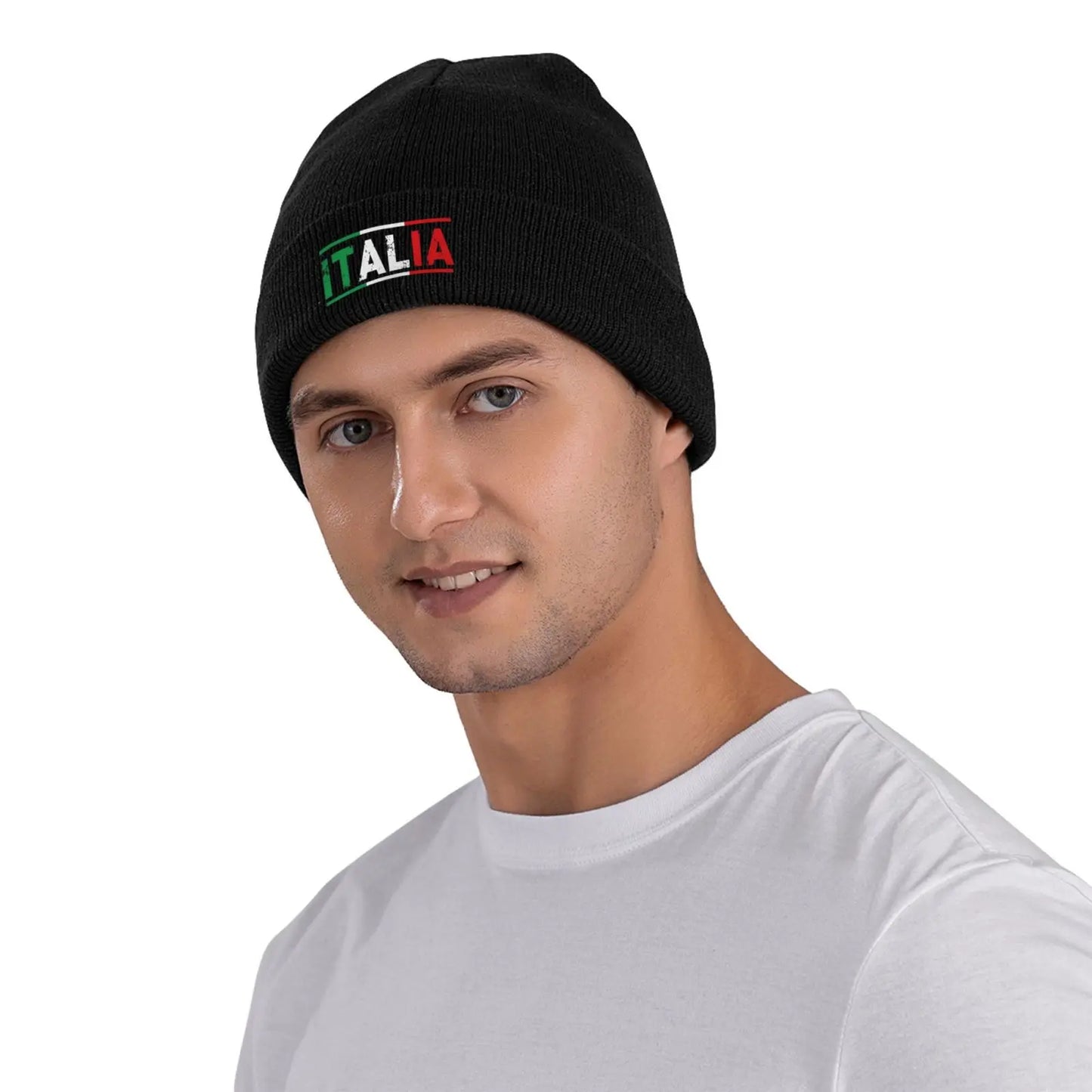 ITALIA Unisex Warm Knitted Bonnet Hat Autumn Winter Outdoor Beanies