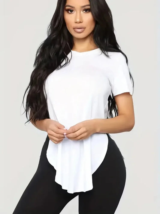 Plus Size Casual Women Short Sleeve T-shirt.