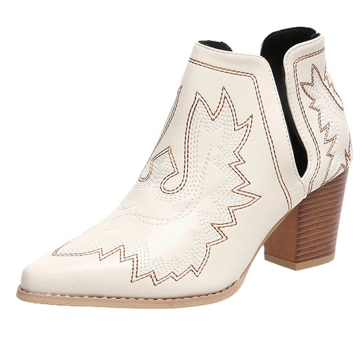 New Cowboy Boots Slip On Western Ankle Boot