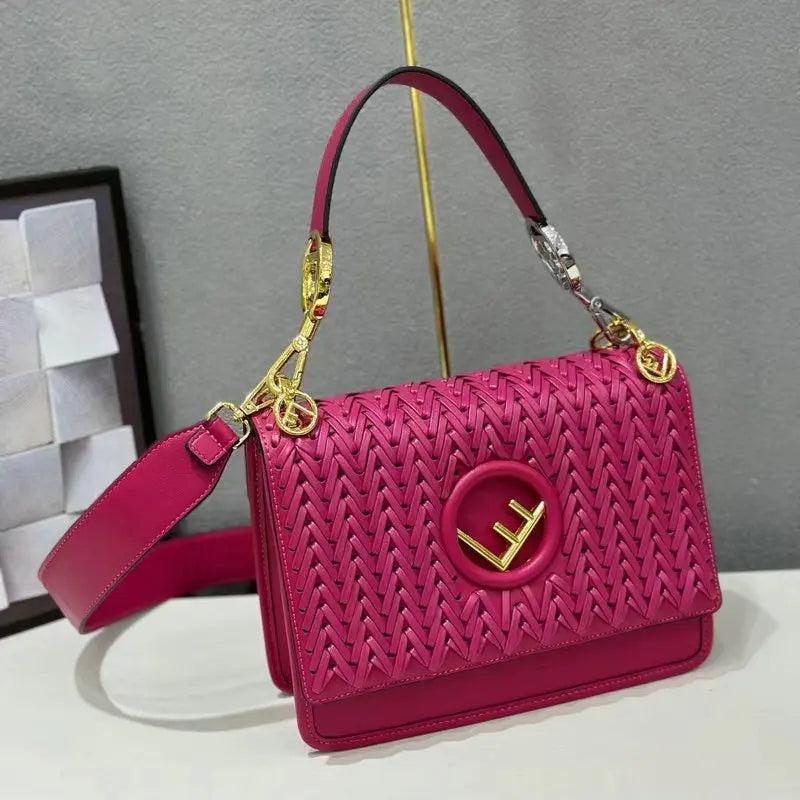 New Hollow Carved Square Bag Luxury Design Clam shell Metal Real Leather Material.