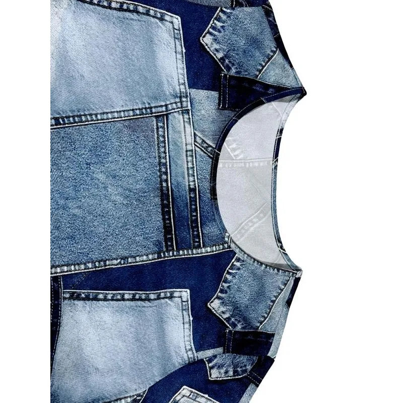 Plus Size Women's T-shirt Summer V-neck Short Sleeve Graphic Print T-shirt.