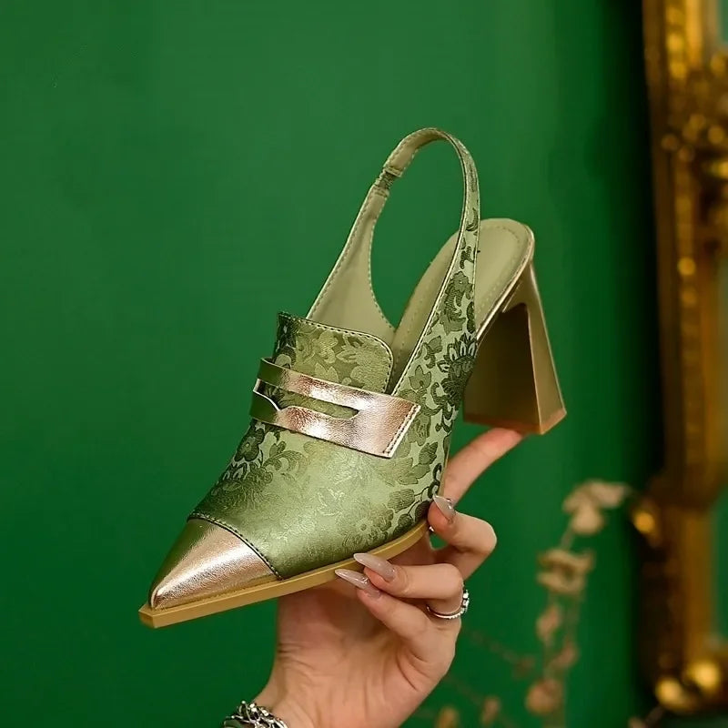 Designer Pointed Toe Sexy Sling Back perfect For Spring And Summer.
