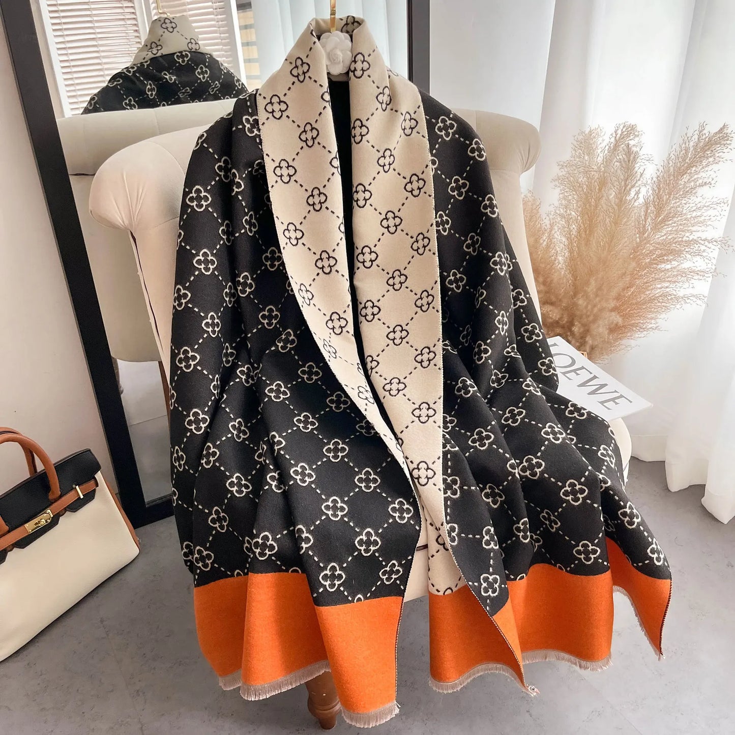 Luxury Winter Scarf Women Warm Pashmina / Scarves/Shawl Wraps Thick Foulard Bufanda