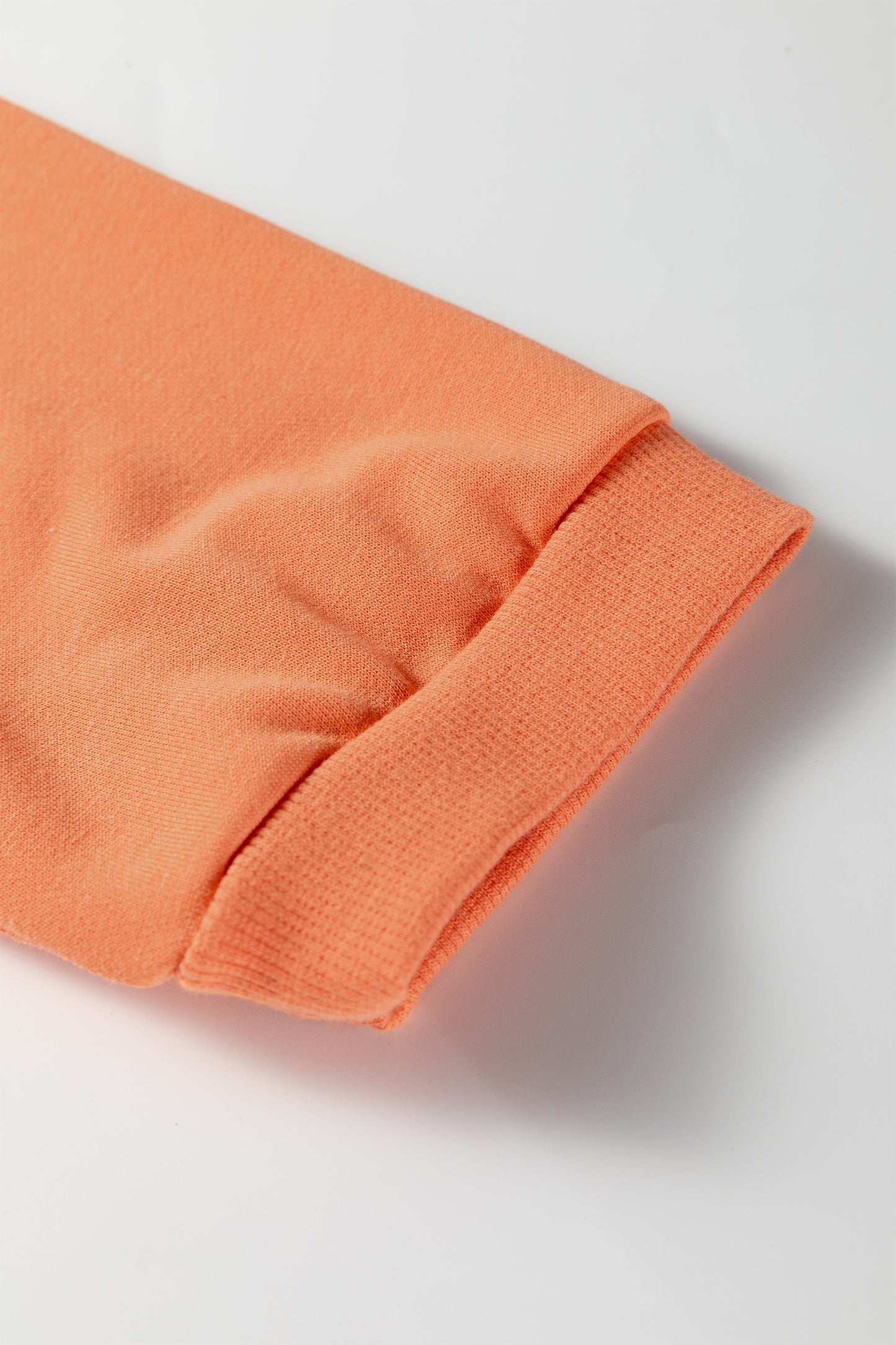 Floral Bow Patch Baggy Sweatshirt in Grapefruit Orange