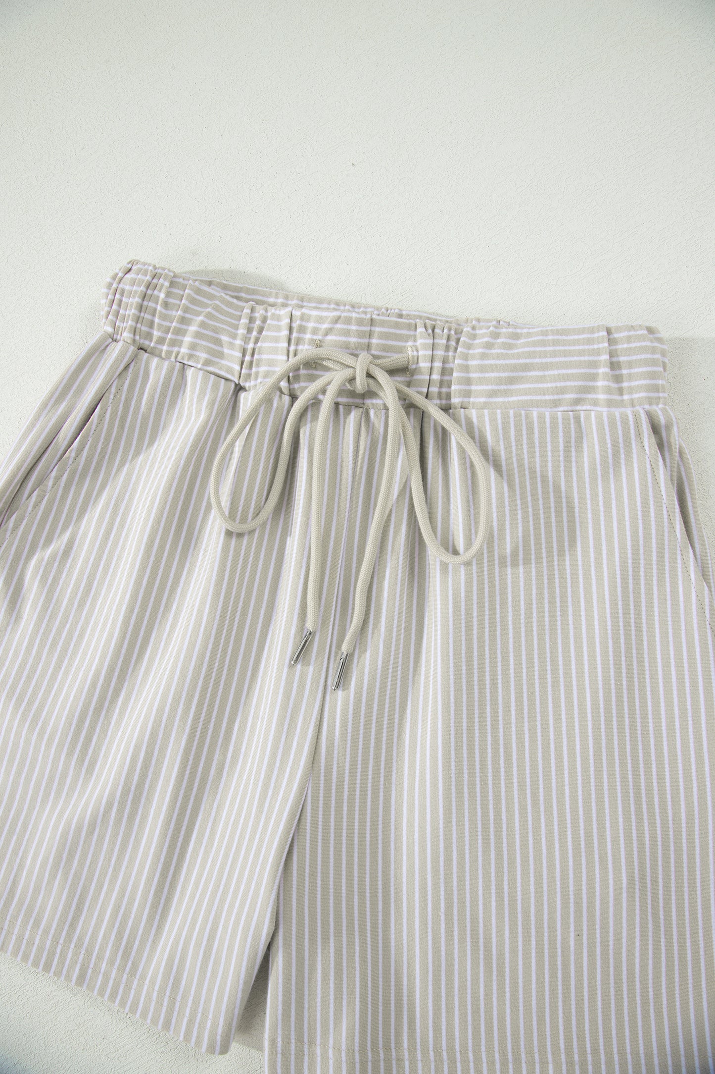 Striped Polo Shirt & Shorts Set Women S–2XL