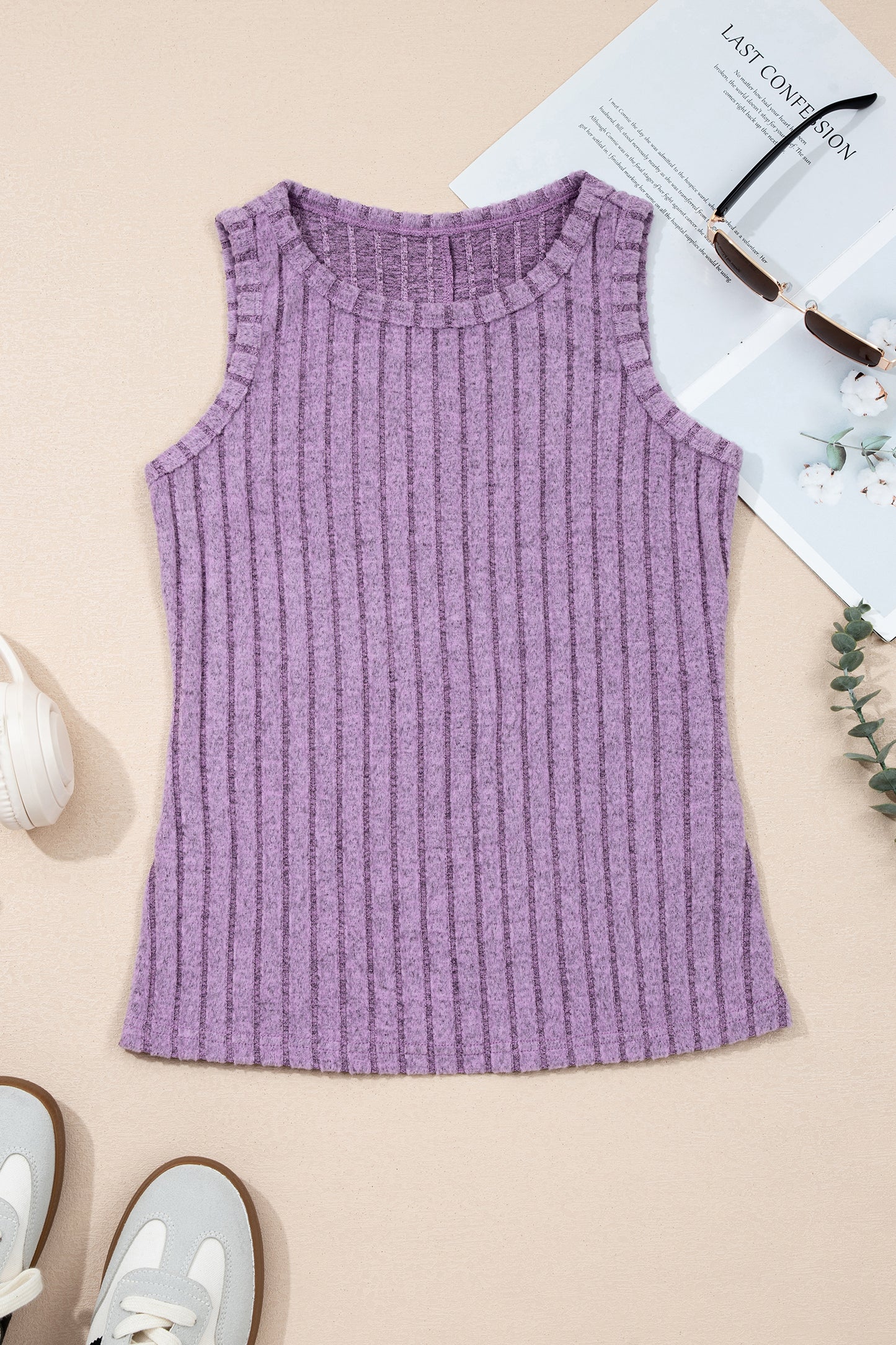 Ribbed Mineral Wash Tank Top Women S–XL