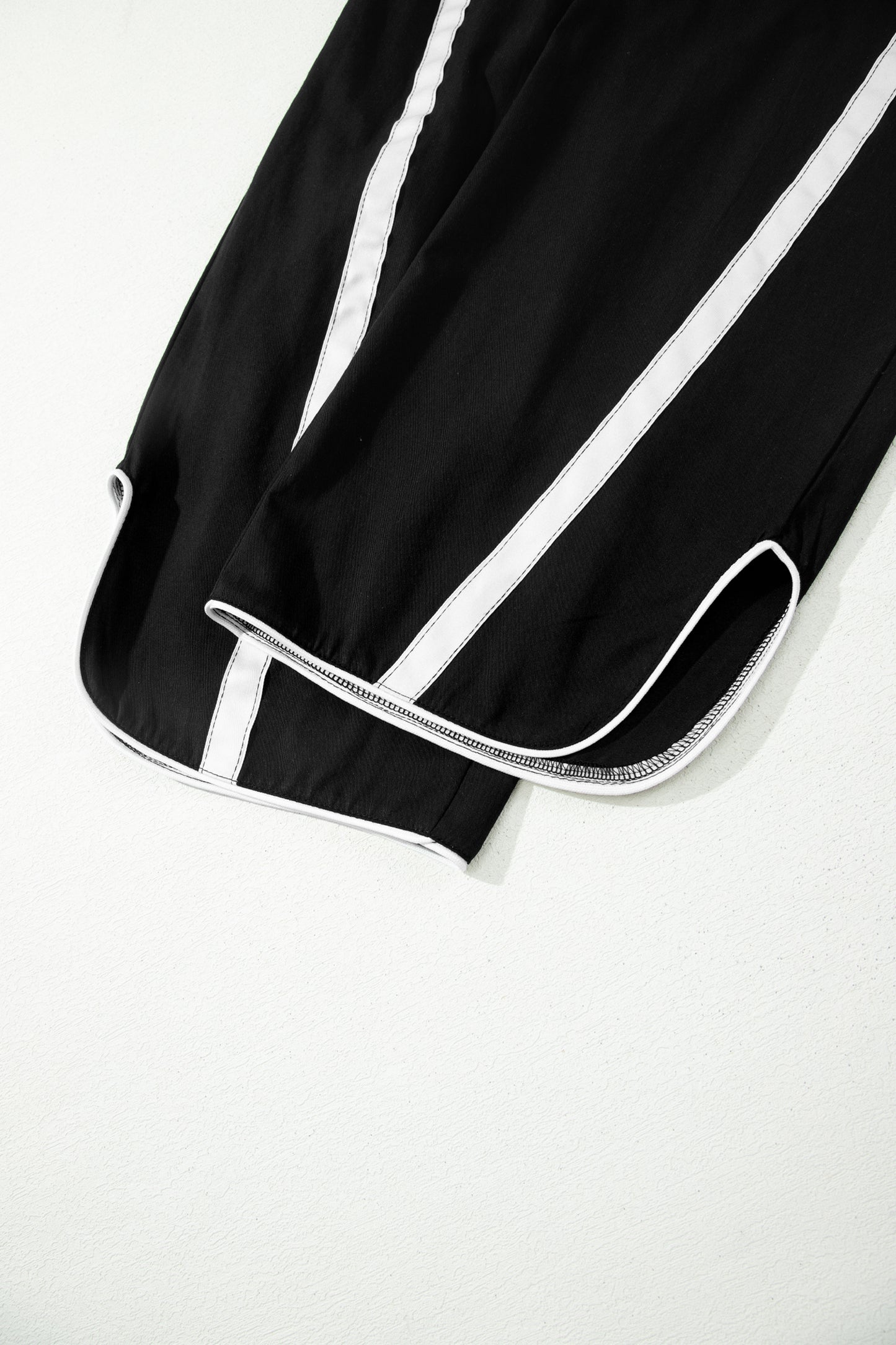 Side Stripe Cropped Cotton Pants Women S–XL