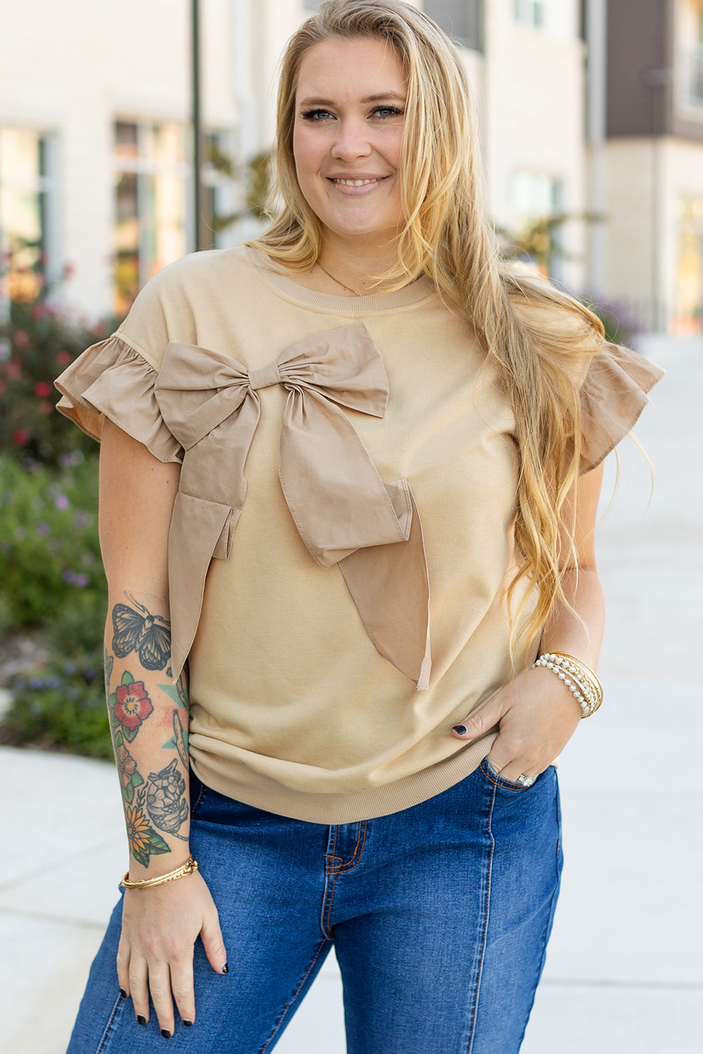 Plus Size Bow Top Women 1X–4X