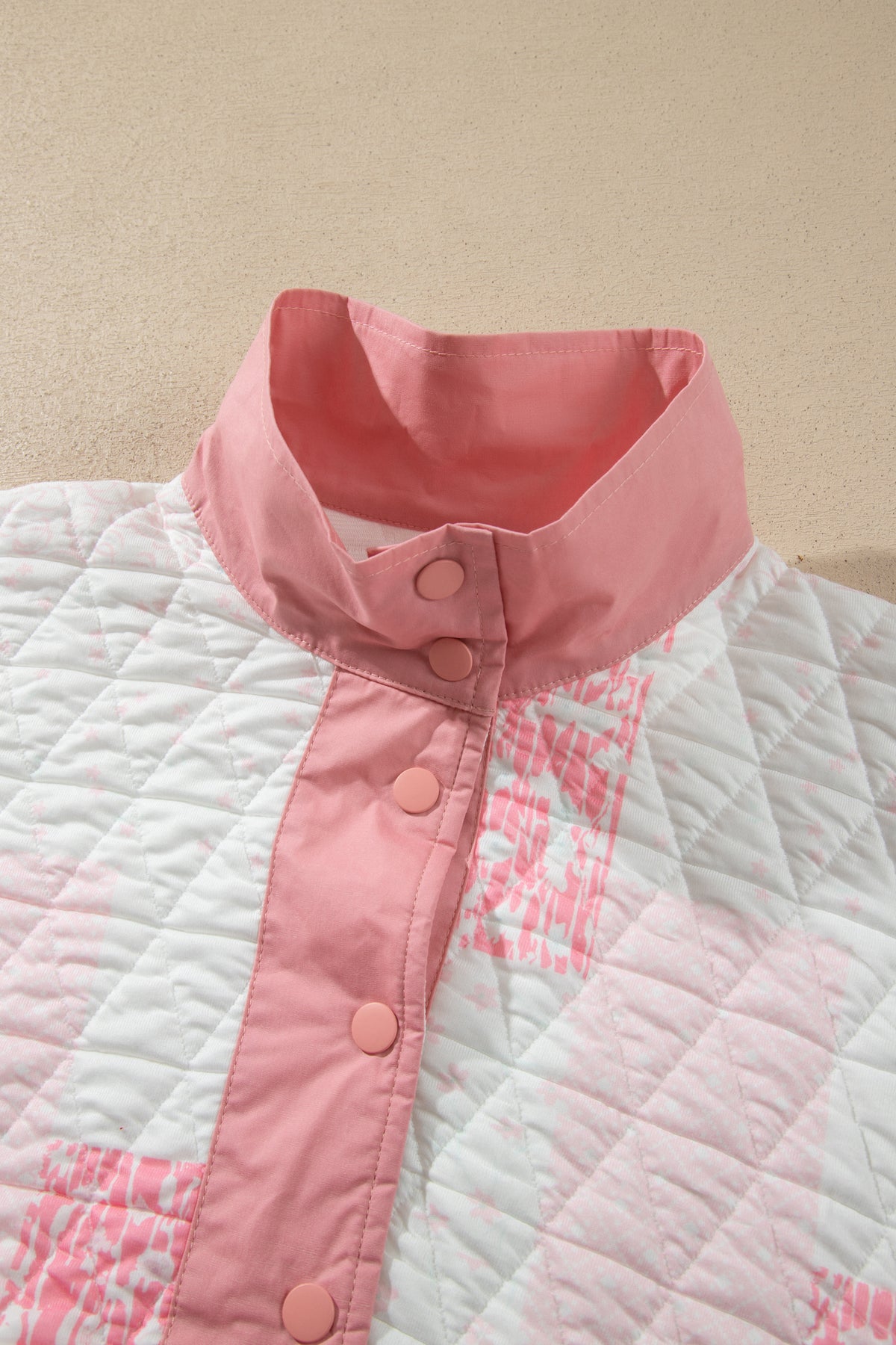 Women's Floral Quilted Button Pullover Sweatshirt S to XL