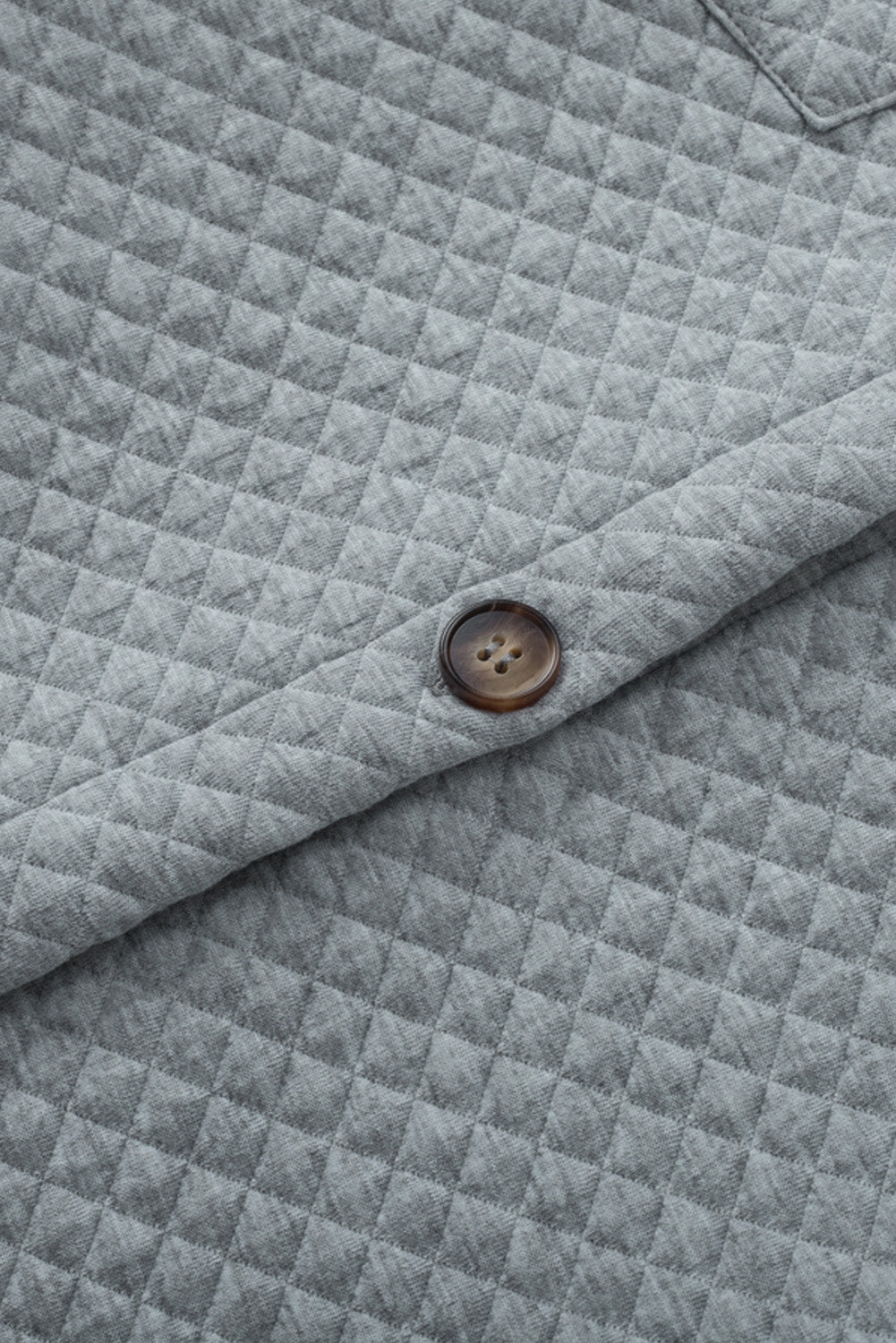 Quilted Flap Pocket Button Front Shacket