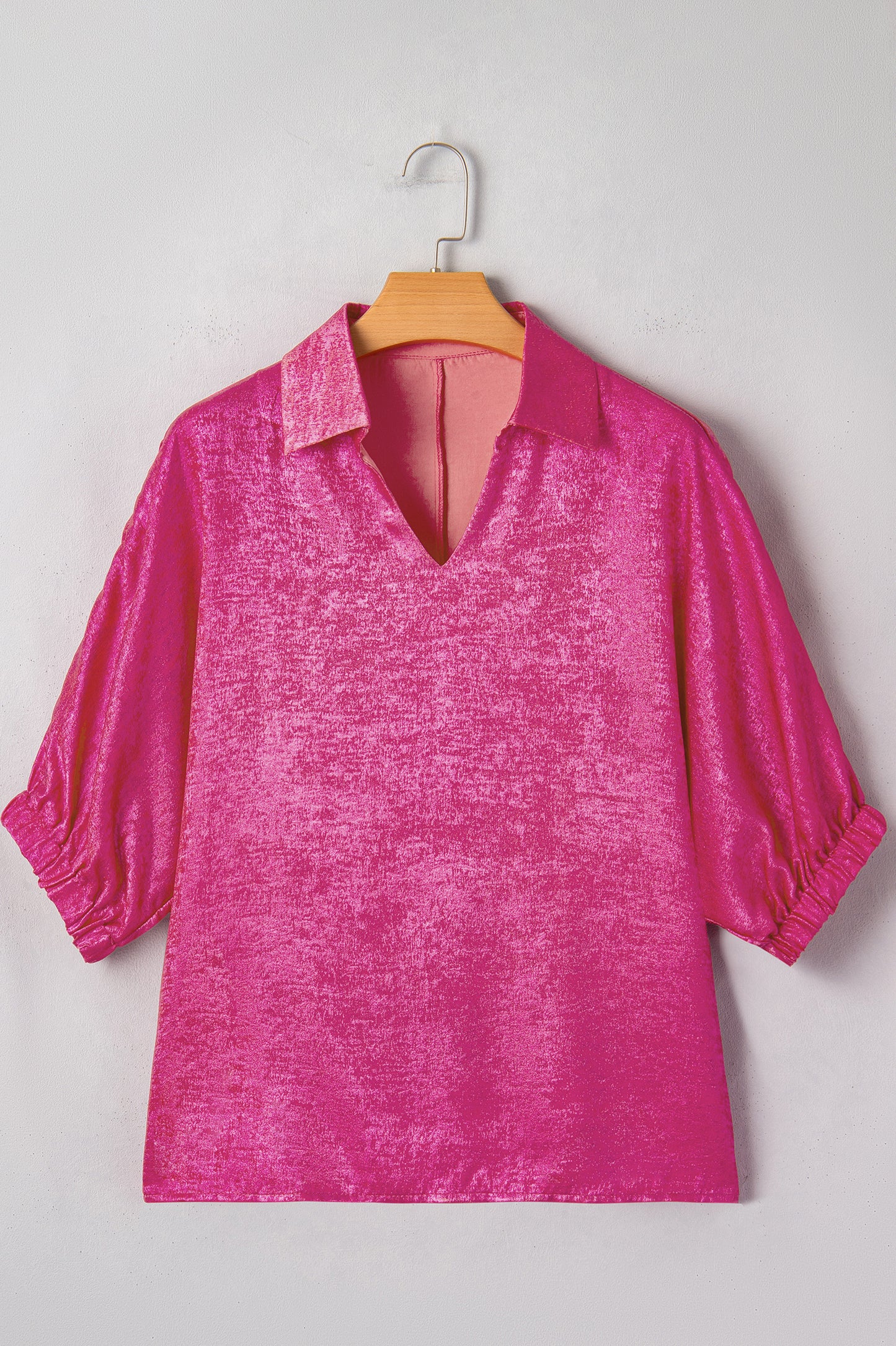 Shimmer Top V-Neck Collared Women S–XL
