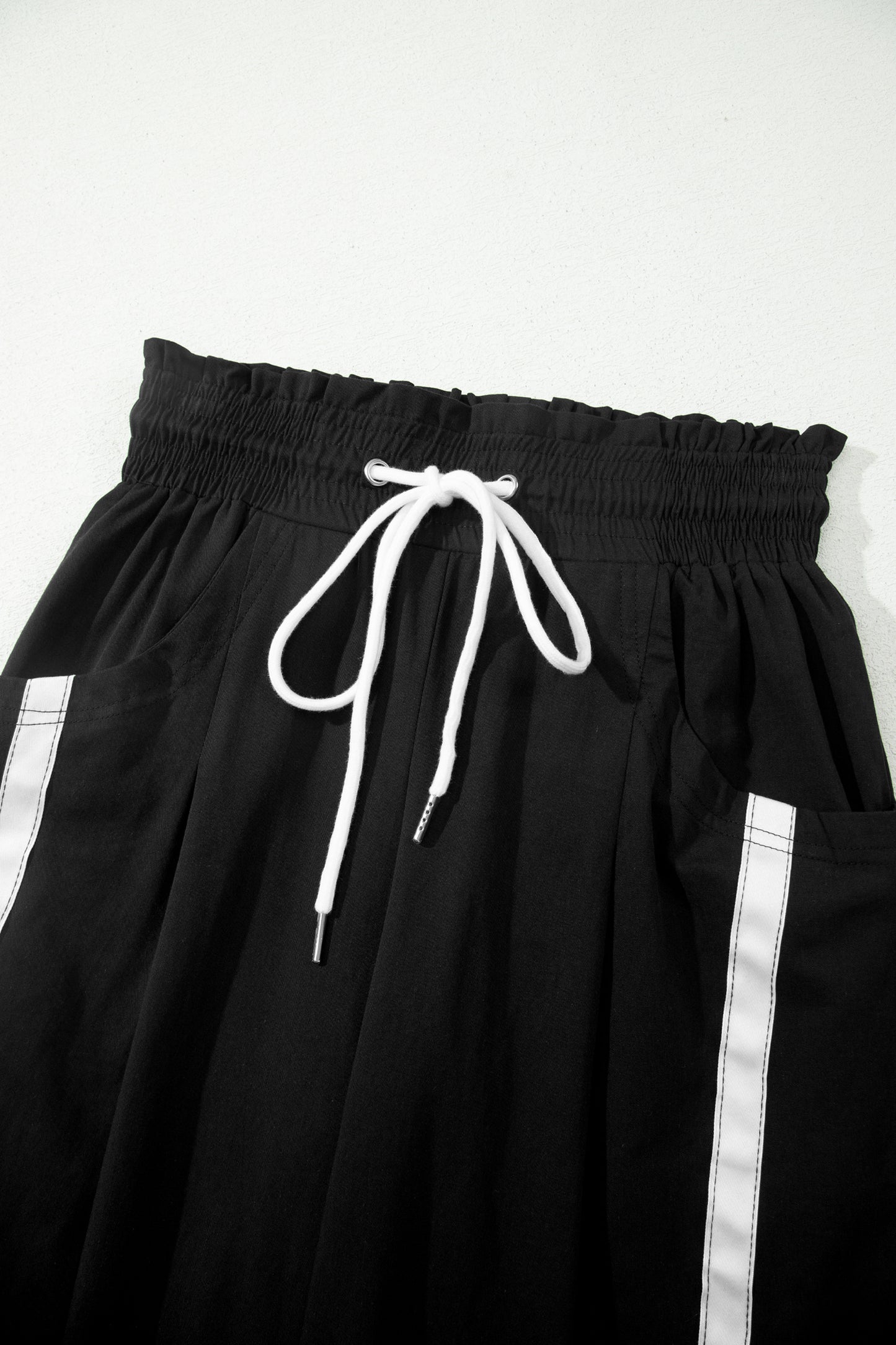 Side Stripe Cropped Cotton Pants Women S–XL