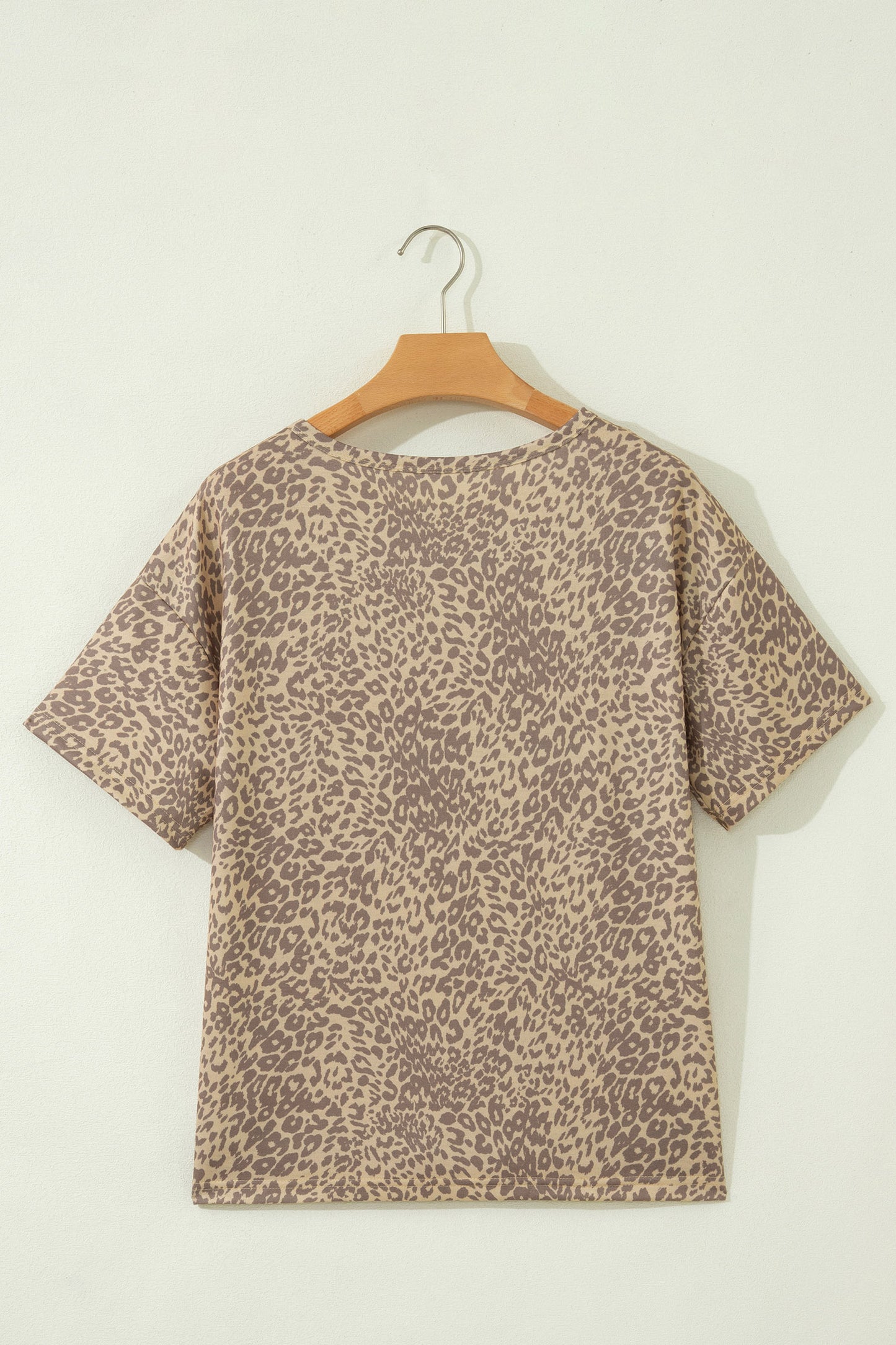 Leopard Print Retro Tee Studded Star Patch Loose Fit Women S–XL