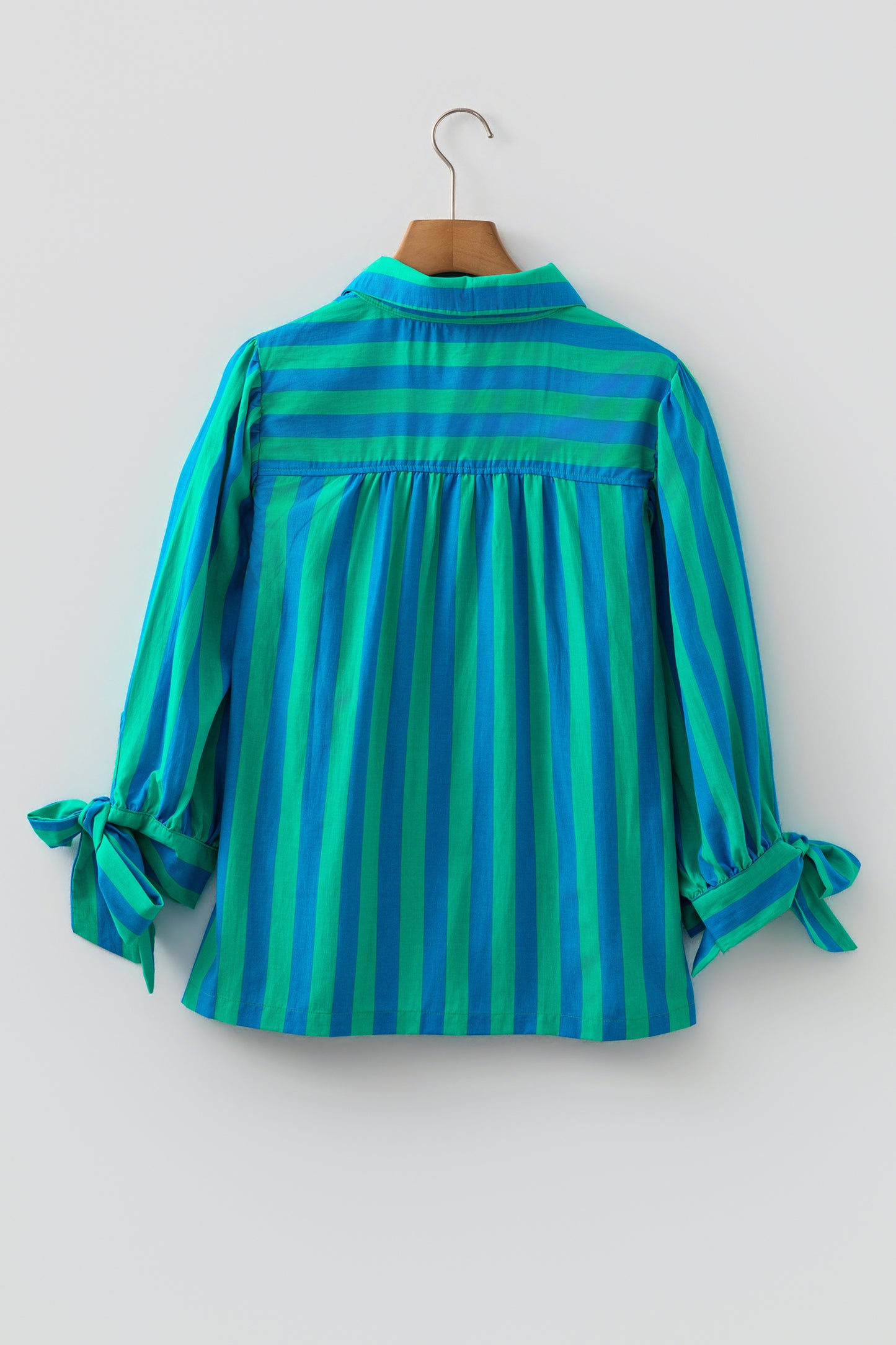 Womens Puff Sleeve Striped Blouse S–XL
