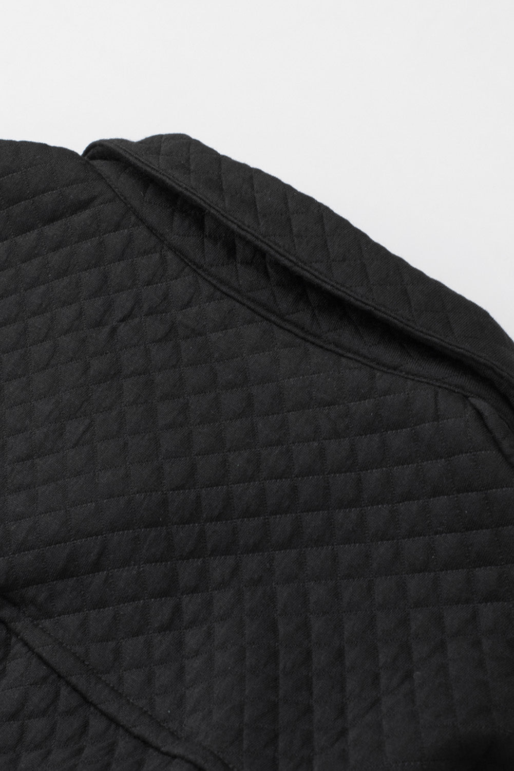 Quilted Flap Pocket Button Front Shacket