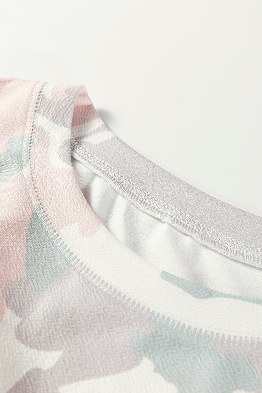 Pastel Camo Drop Shoulder Loose Pullover Top | Plus Size | 1X–4X
