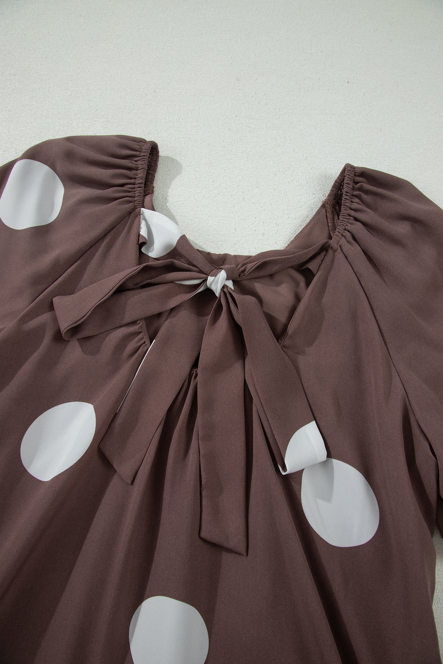 Brown Polka Dot Mini Dress Women S–XL