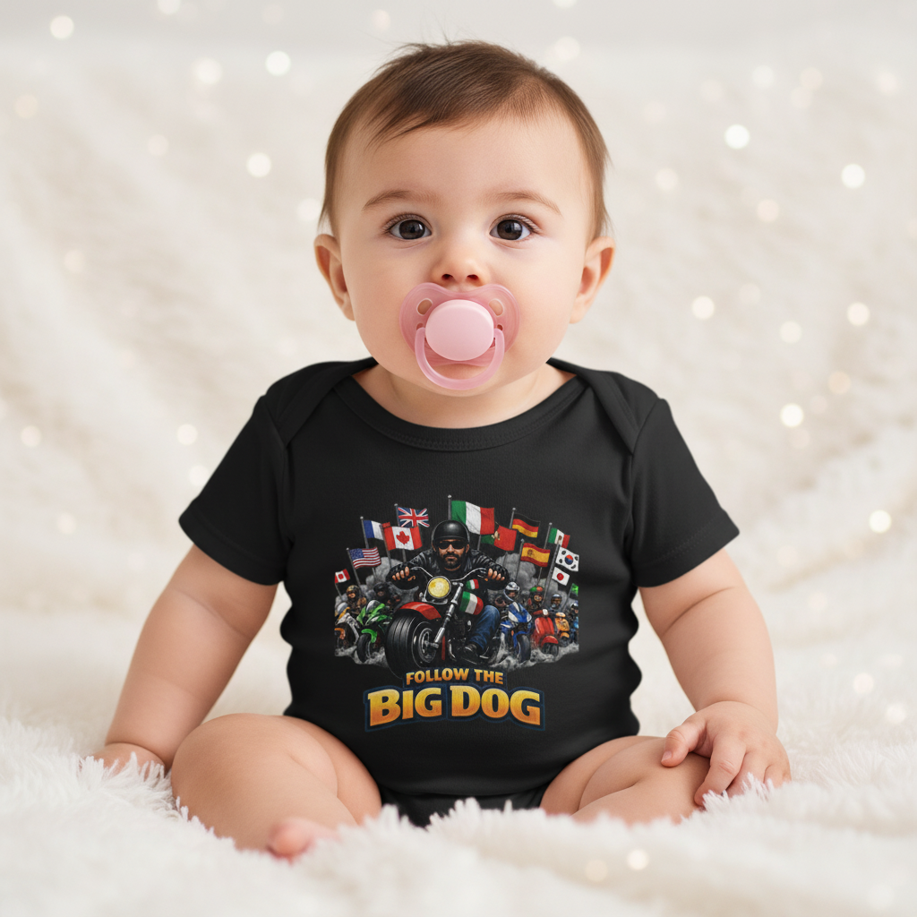 Baby Soother Black Onesie