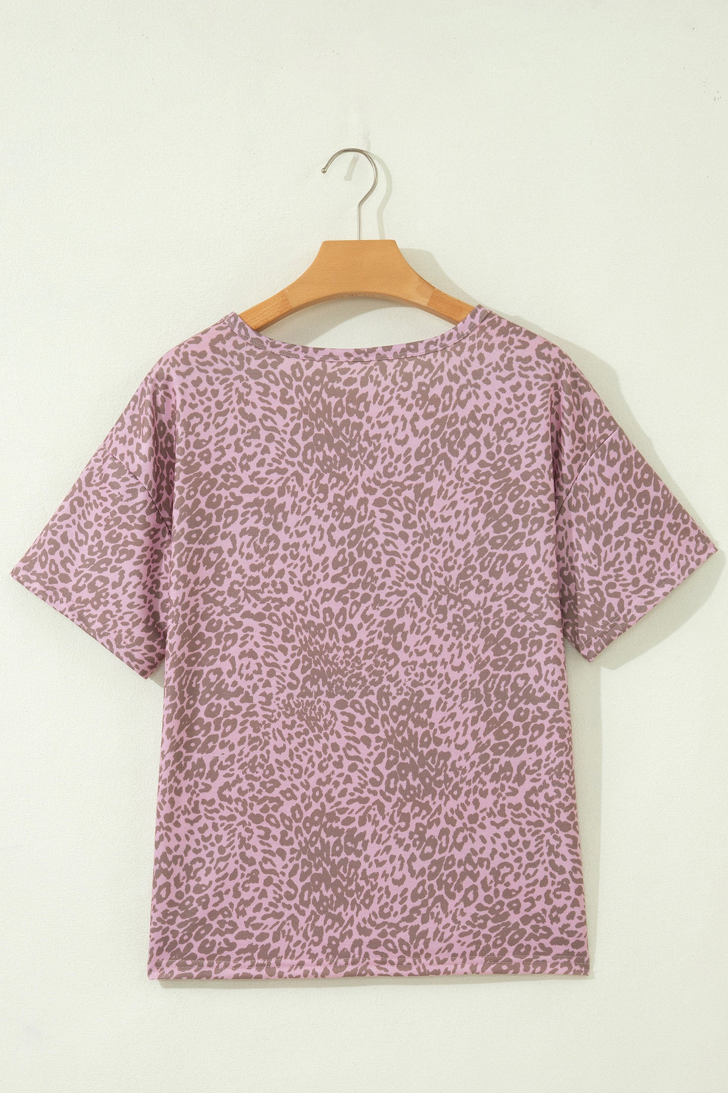 Leopard Print Retro Tee Studded Star Patch Loose Fit Women S–XL
