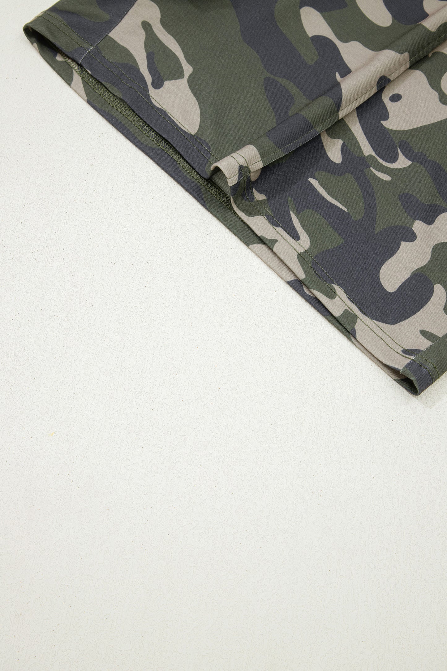Green Camo Print Drawstring Waist Shorts with Pockets | Plus Size 1X–4X