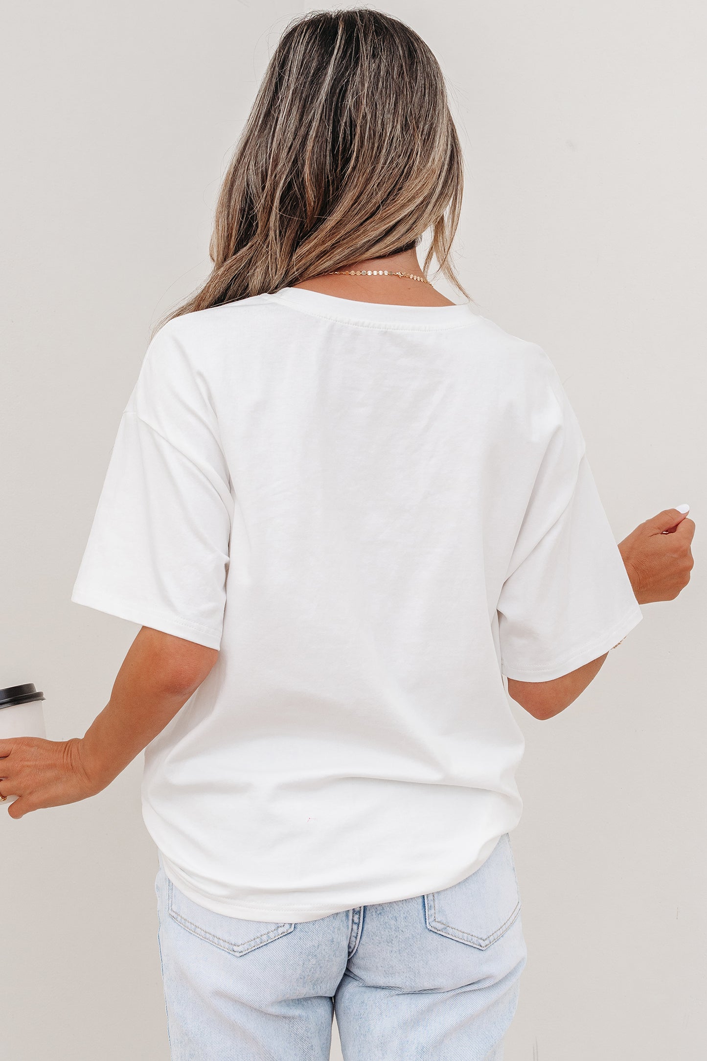 Color Block Short-Sleeve Top with Printed Patch Pocket | Sail Blue & White