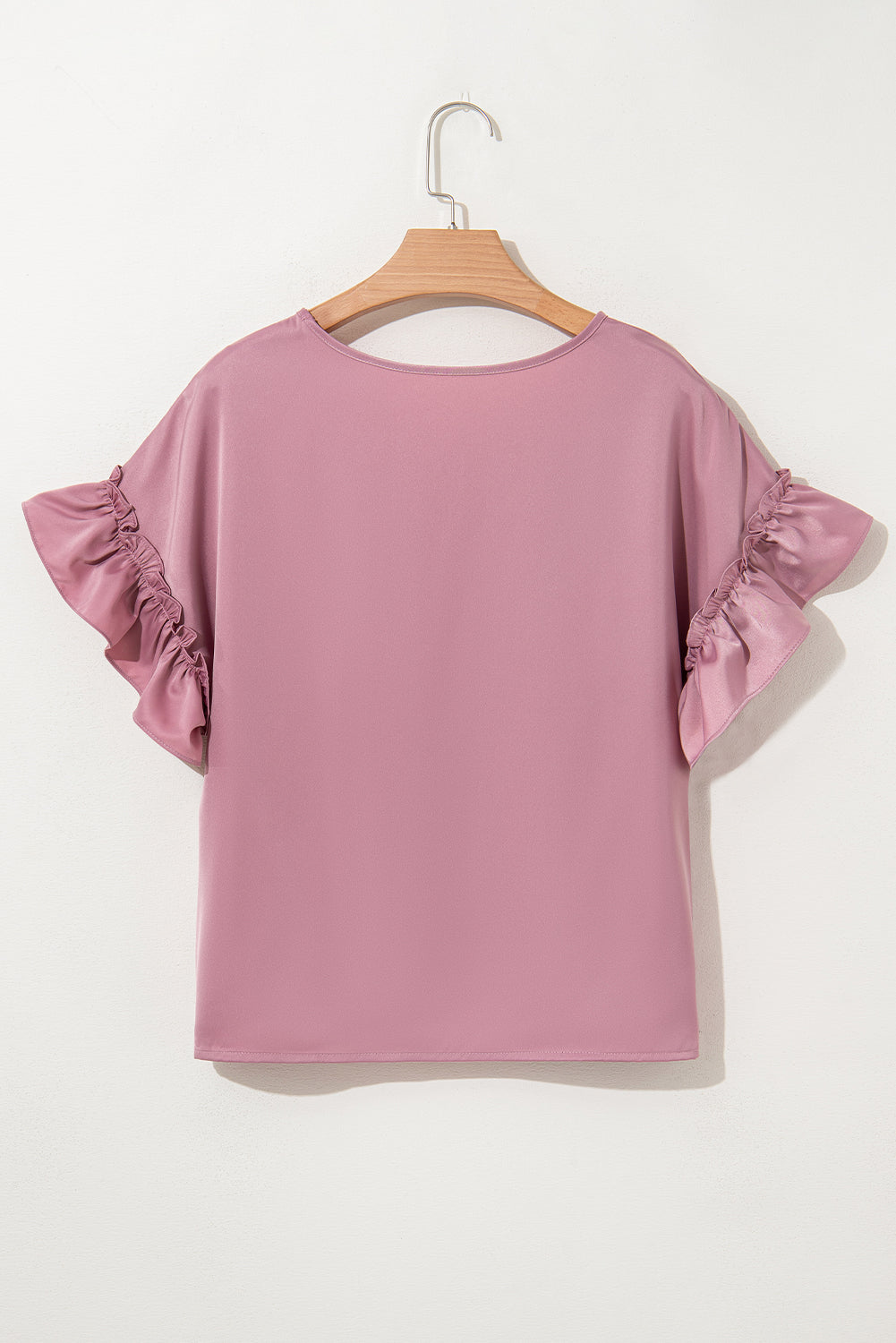 Pink Ruffle Sleeve Top Women S–XL