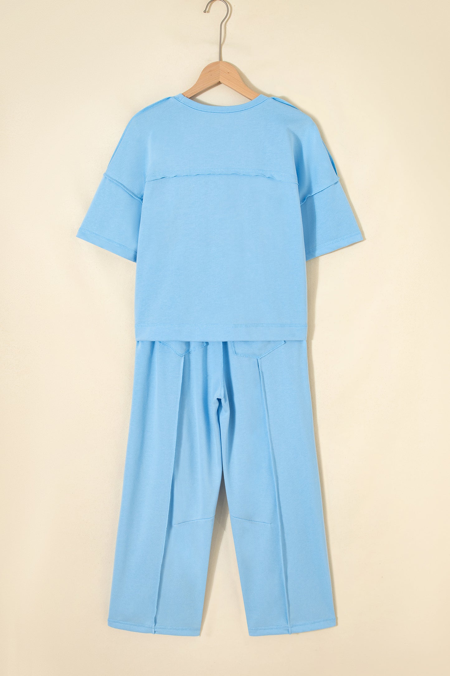 Drop Shoulder Boxy Tee & Barrel Pants Two-Piece Set | S–XL | 5 Colours