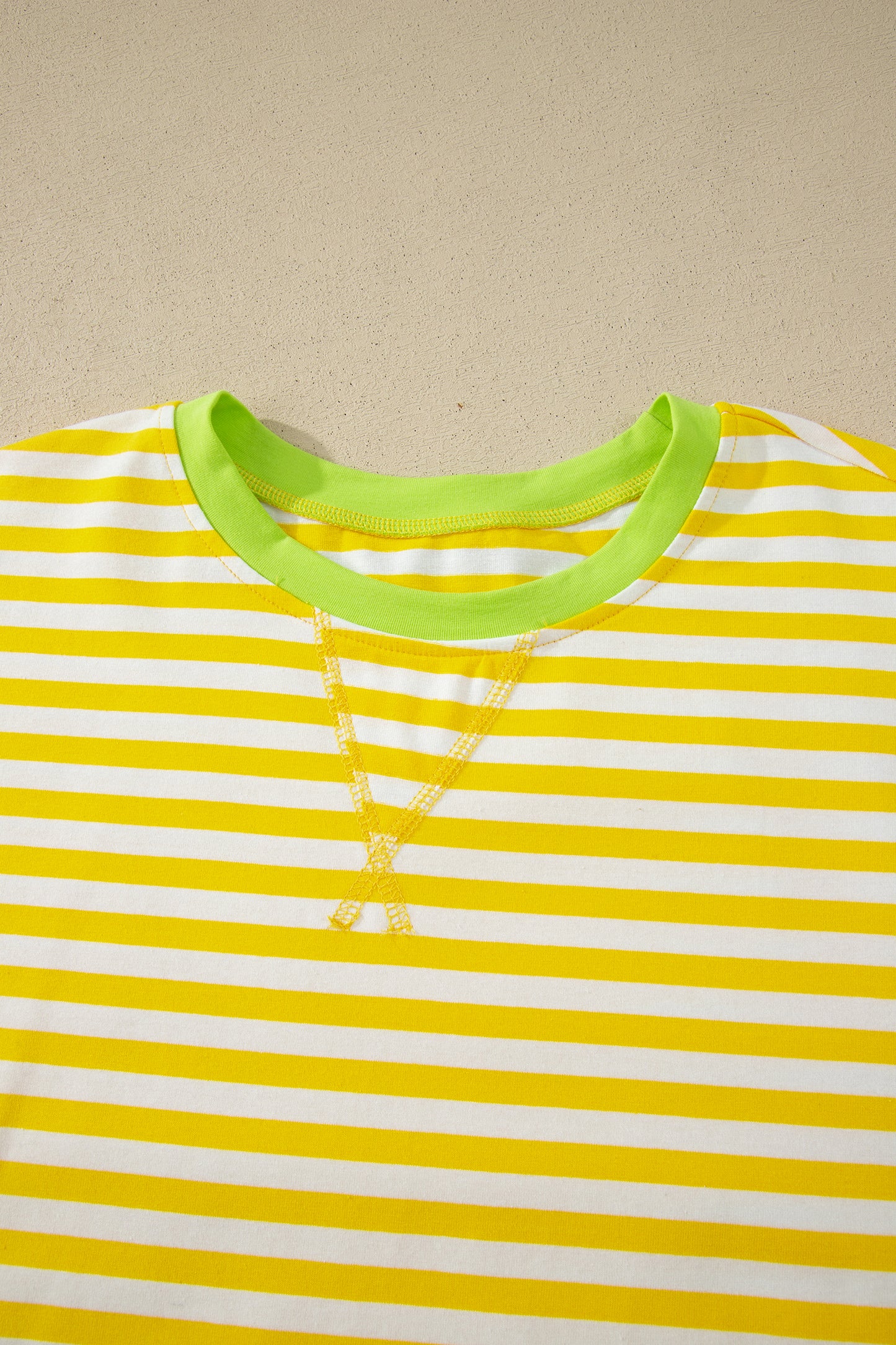 Striped Matching Set Tee & Shorts Women S–XL