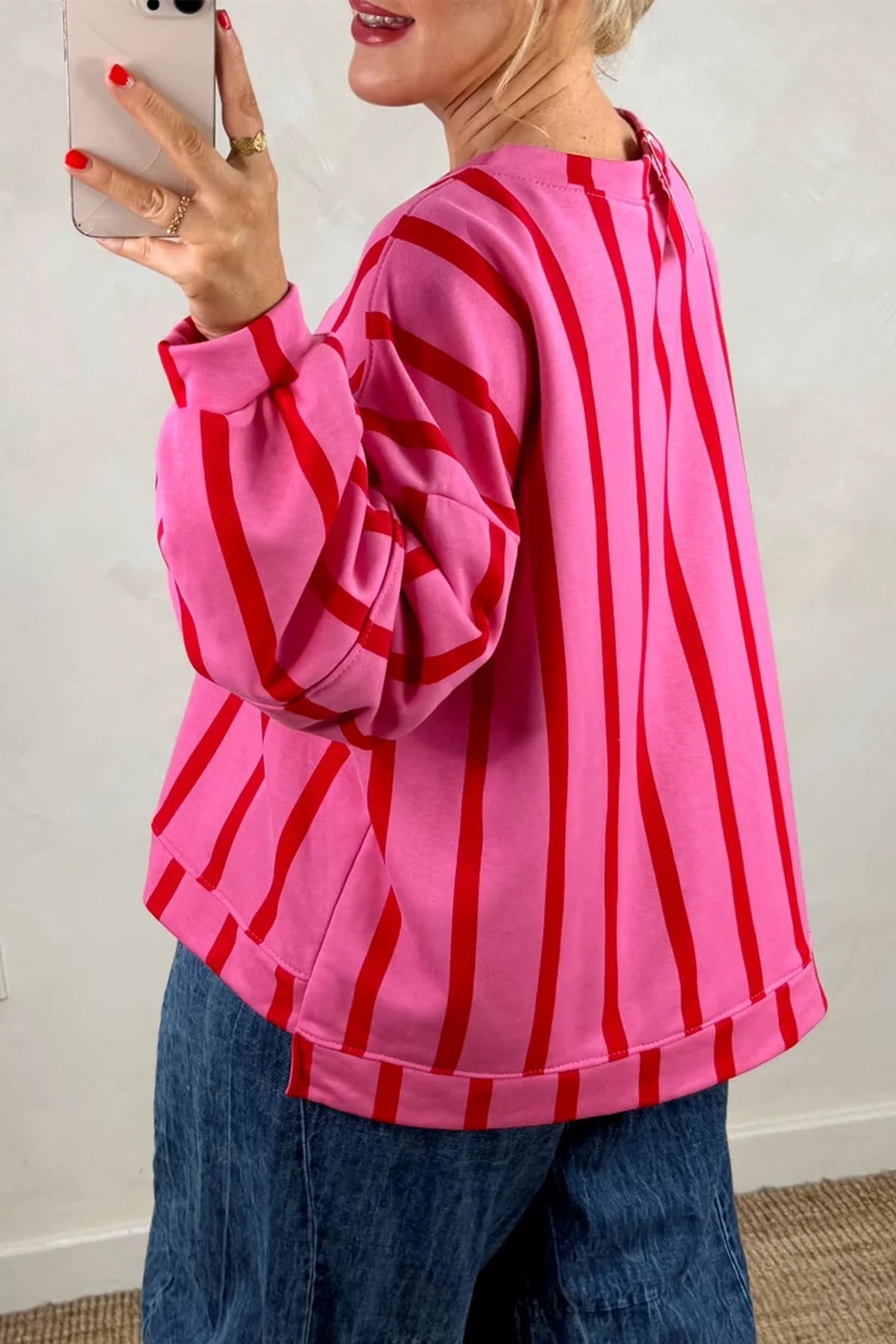 Women's Striped Sweatshirt S to XL