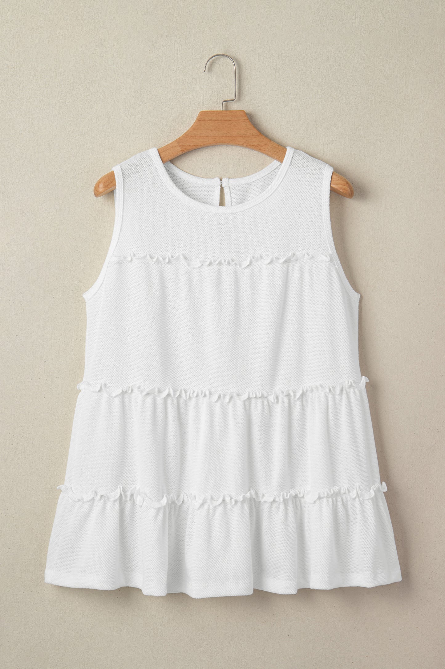 Tiered Frill Trim A-Line Tank Top