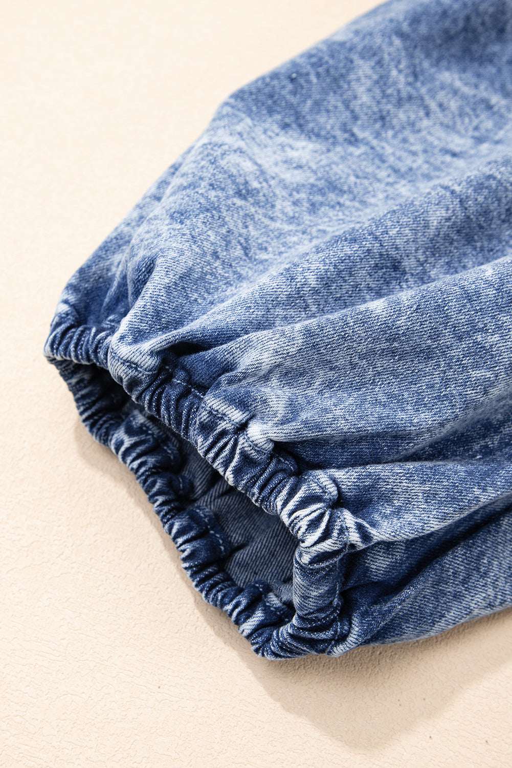 Denim Square Neck Frill Detail Puff Sleeve Mini Dress – Blue Women S–XL