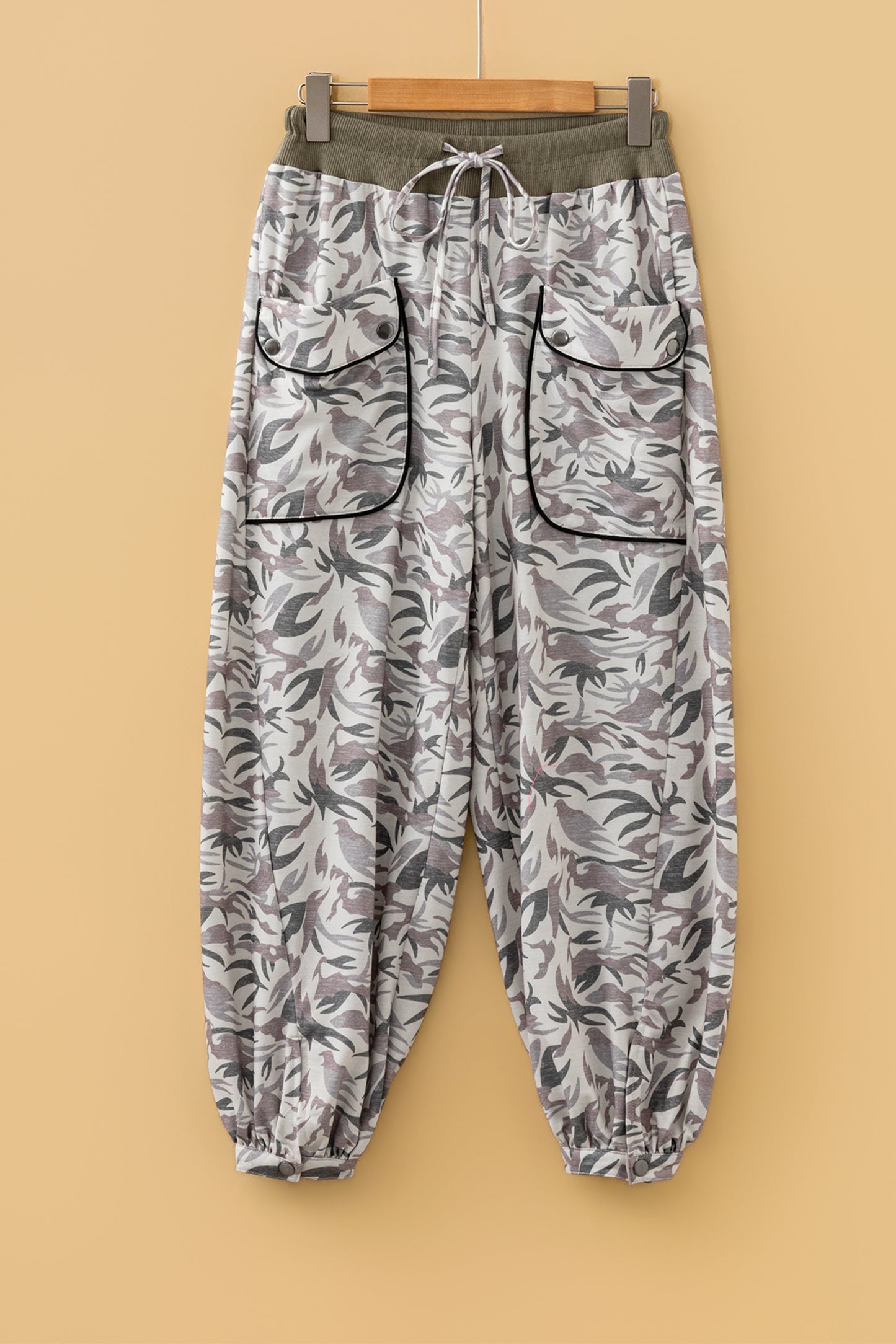 Womens Printed Cargo Barrel Pants S–XL