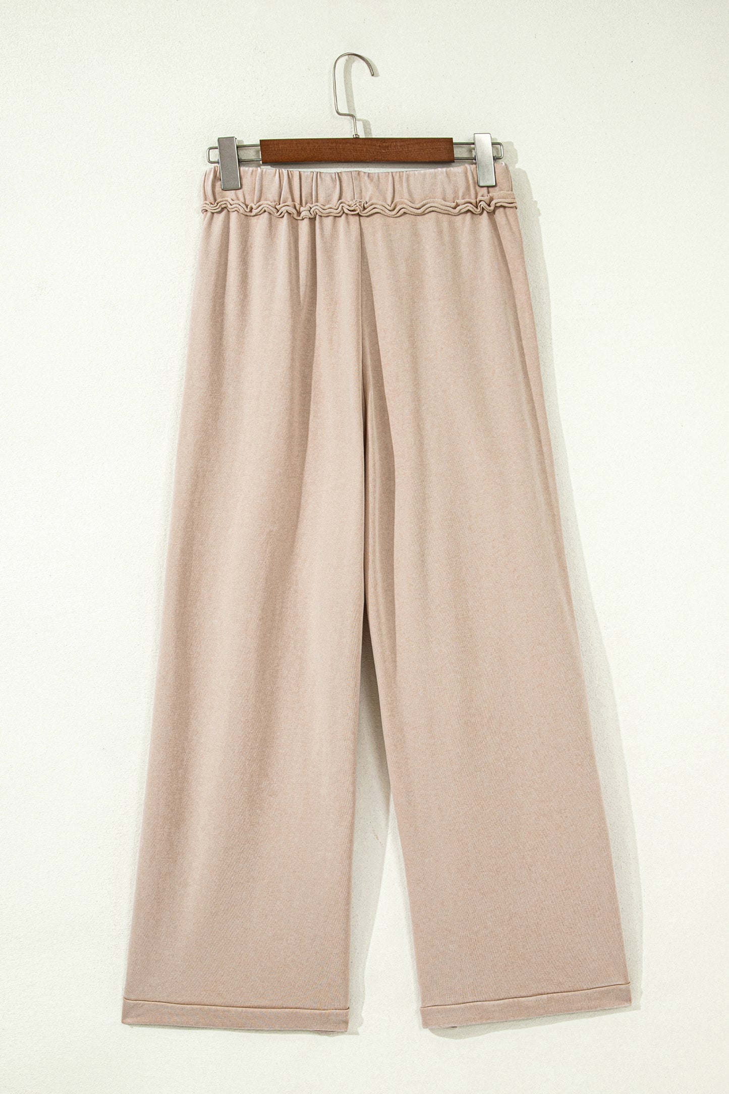 Mineral Wash Drawstring High Waist Wide Leg Pants S to XL
