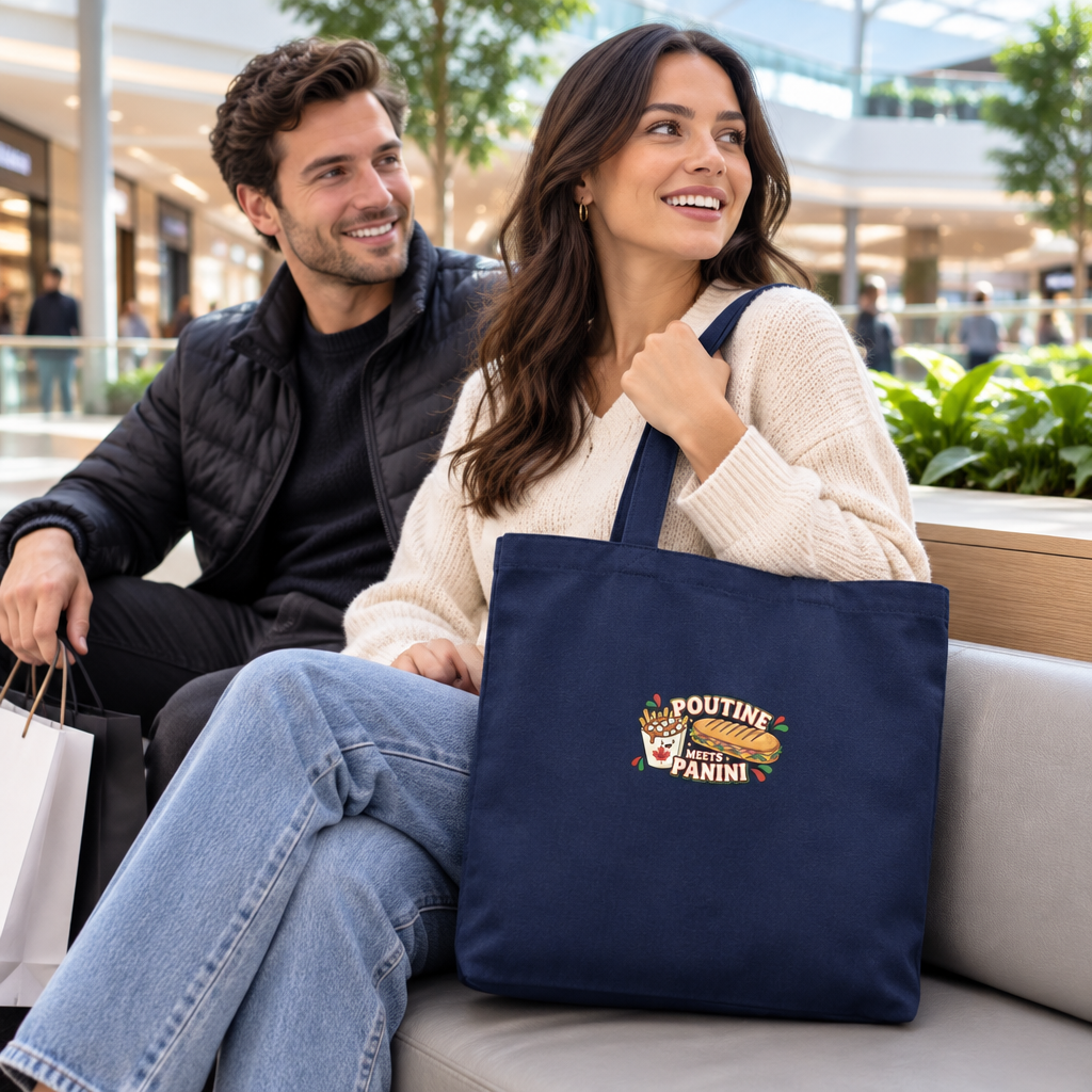 Couple shopping at Metropolis at Metrotown in Burnaby