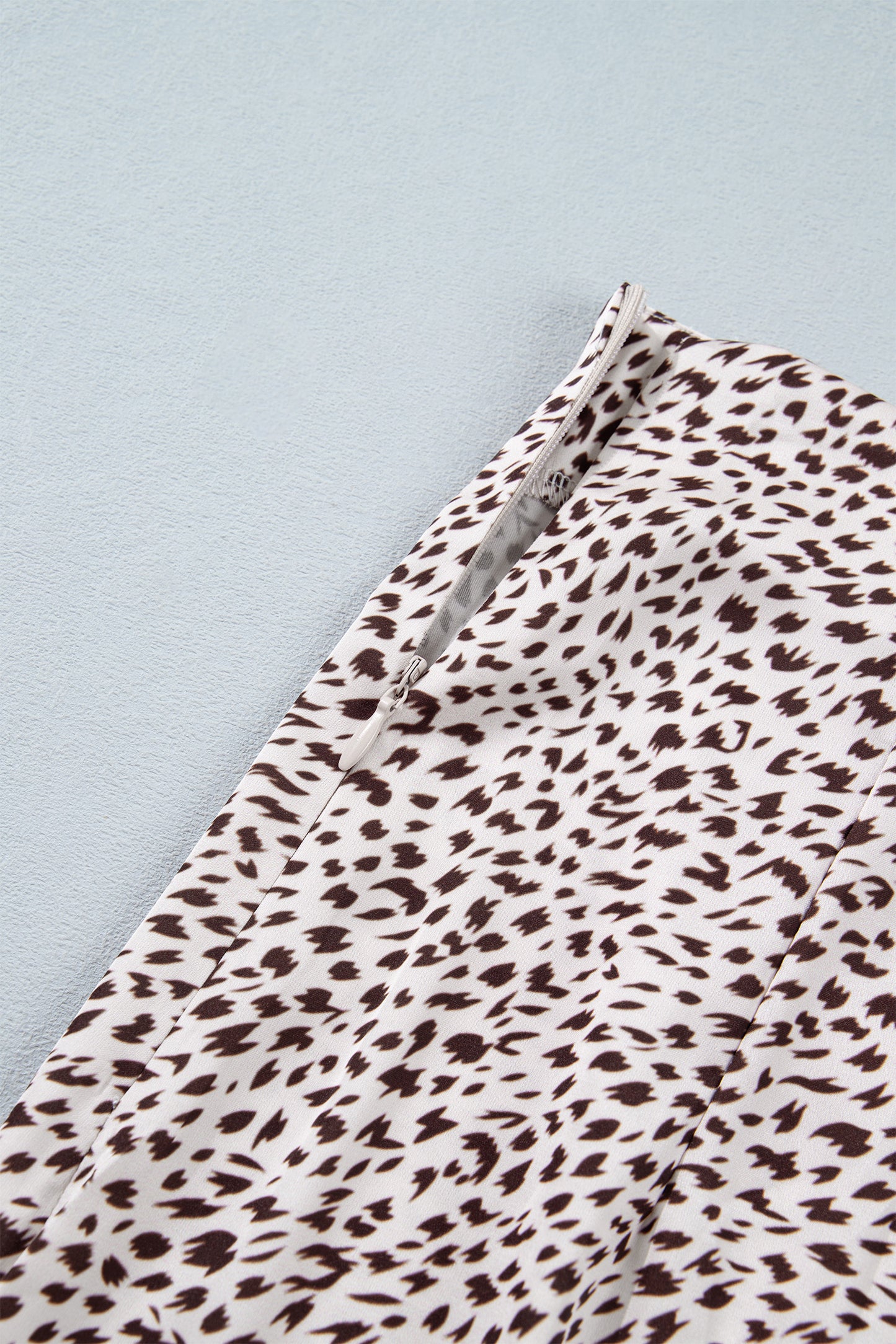 Womens Cheetah Print Maxi Skirt with Lace Trim and Slit S to XL