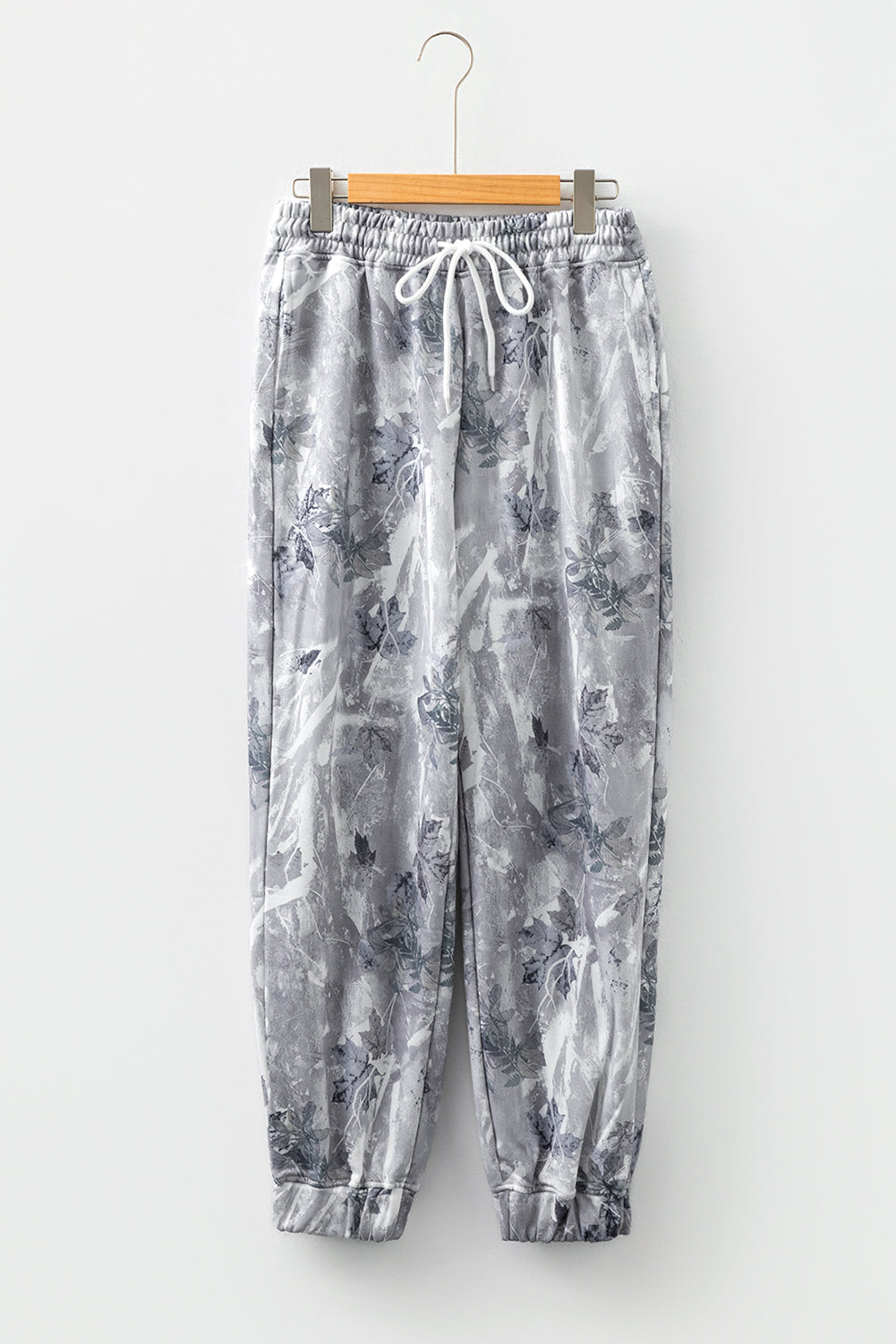 Camo Print Drawstring Elastic Waist Jogger Pants