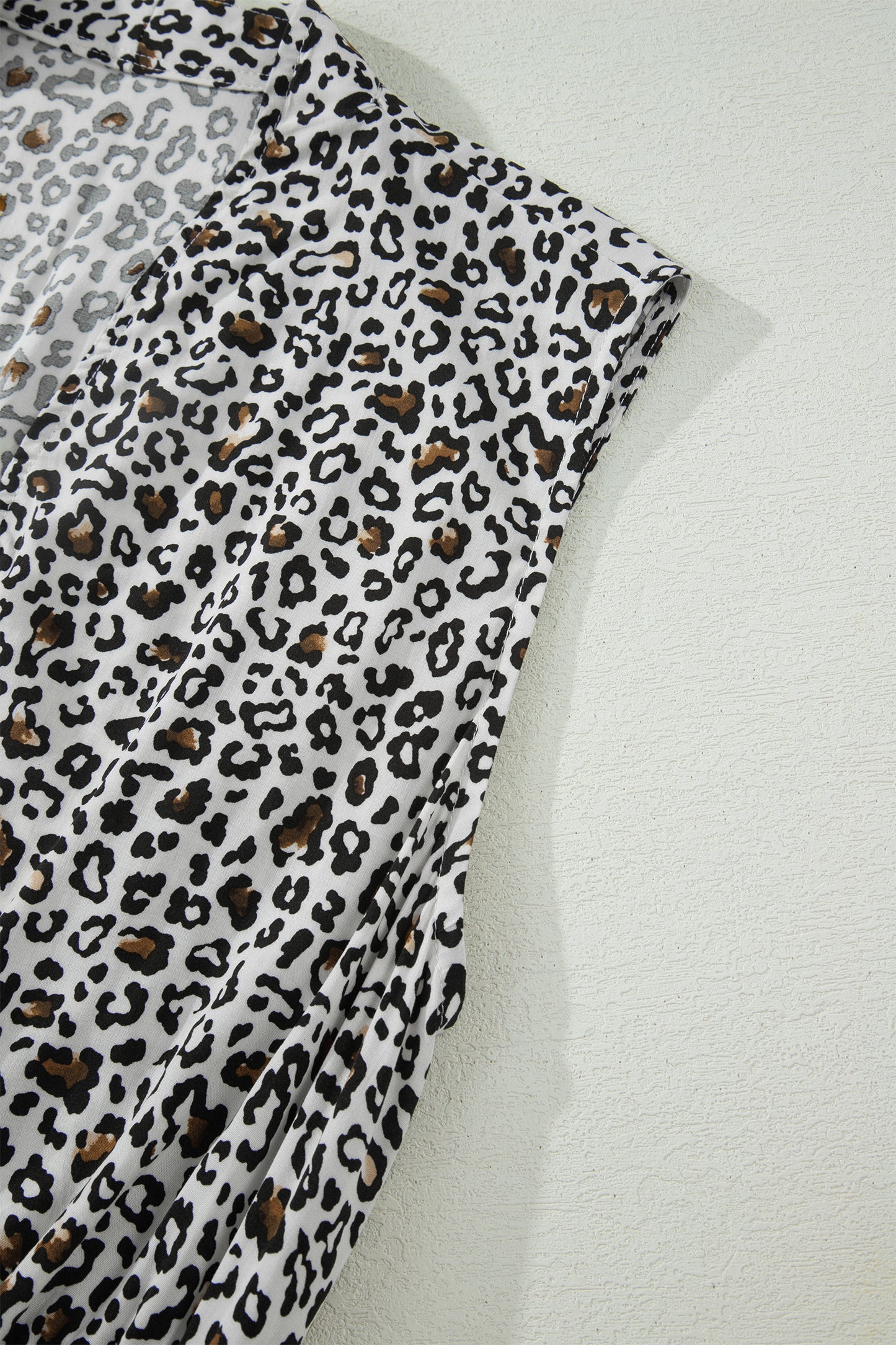 Leopard Print Maxi Dress Sleeveless Cinched Waist Women S–XL