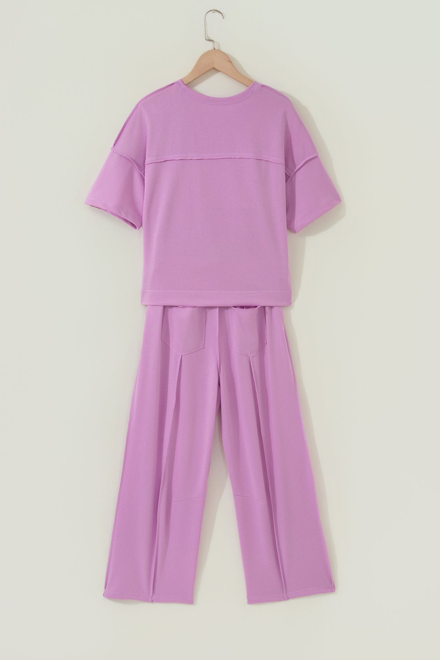 Drop Shoulder Boxy Tee & Barrel Pants Two-Piece Set | S–XL | 5 Colours