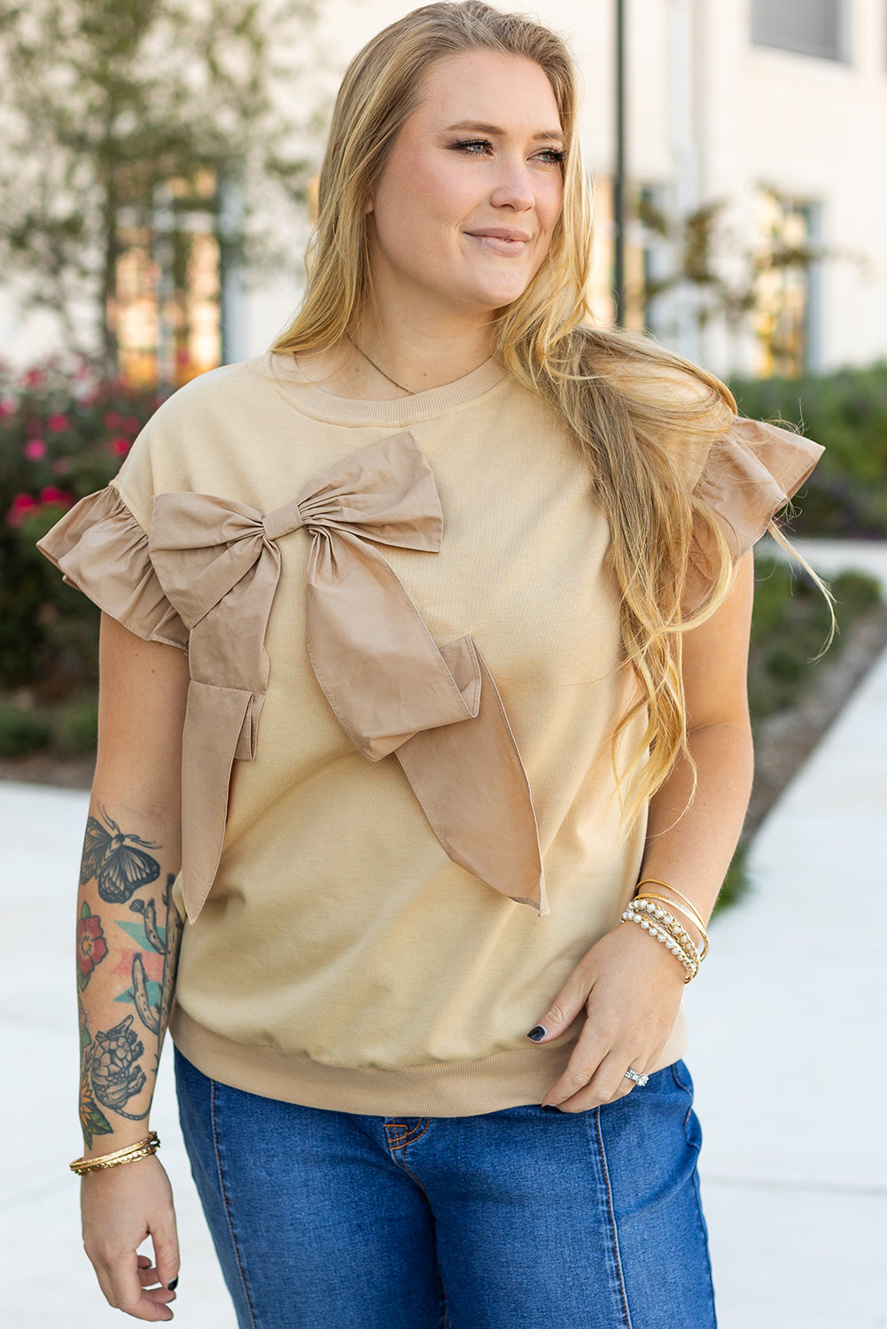 Plus Size Bow Top Women 1X–4X